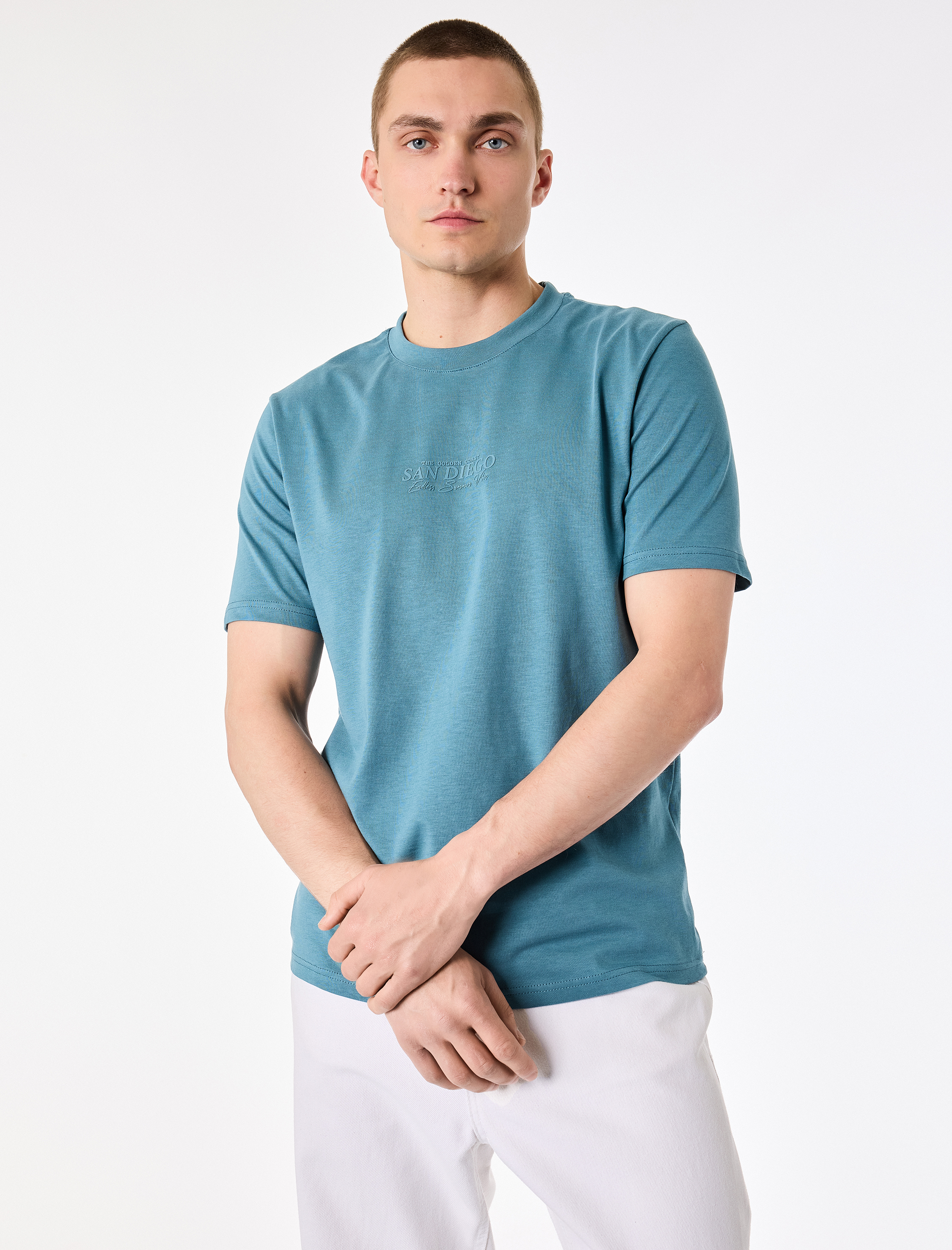   Pamuklu Regular Fit Bisiklet Yaka Kısa Kollu Basic Tişört