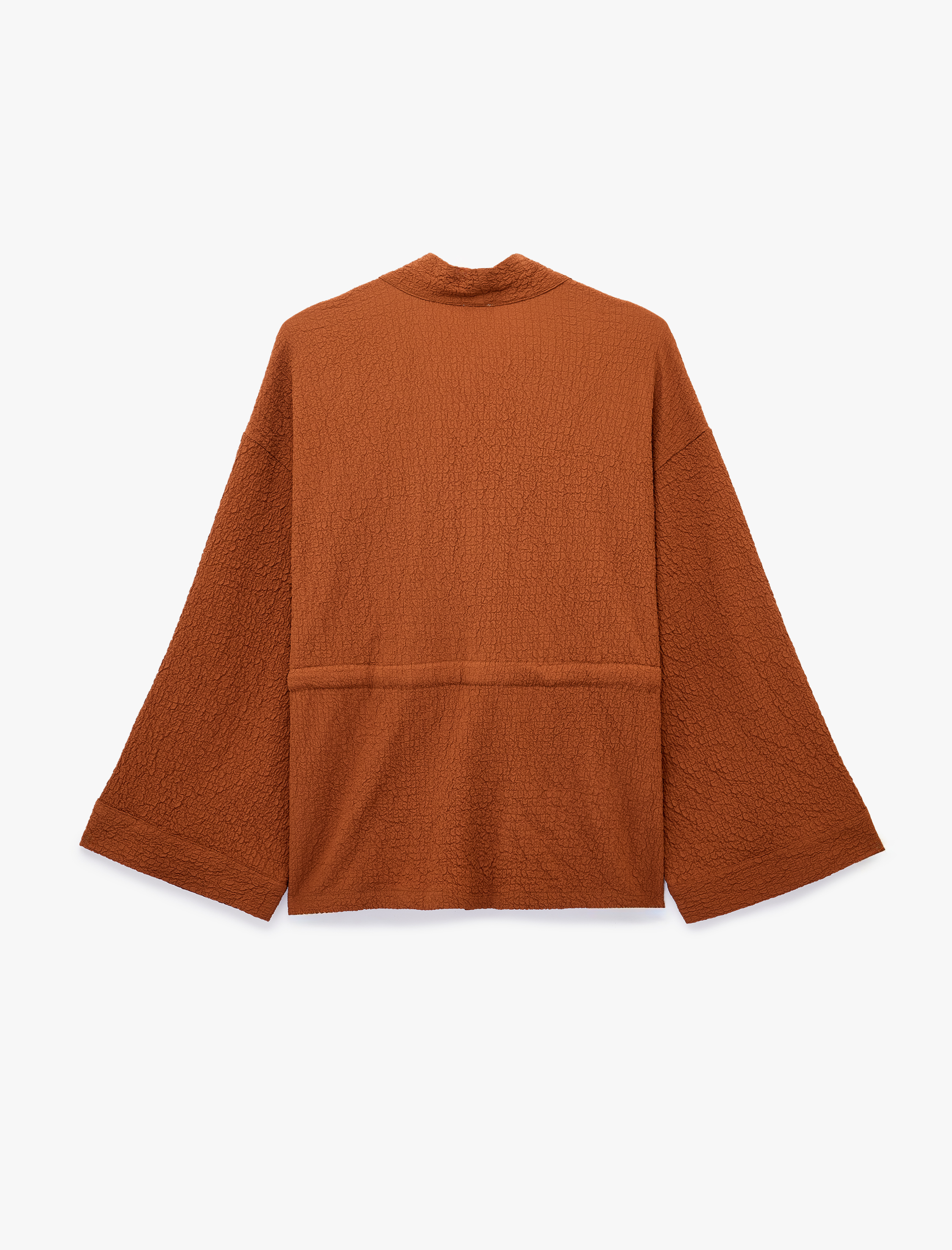   Beli Bağcıklı Uzun Kollu Kruvaze Kimono Ceket