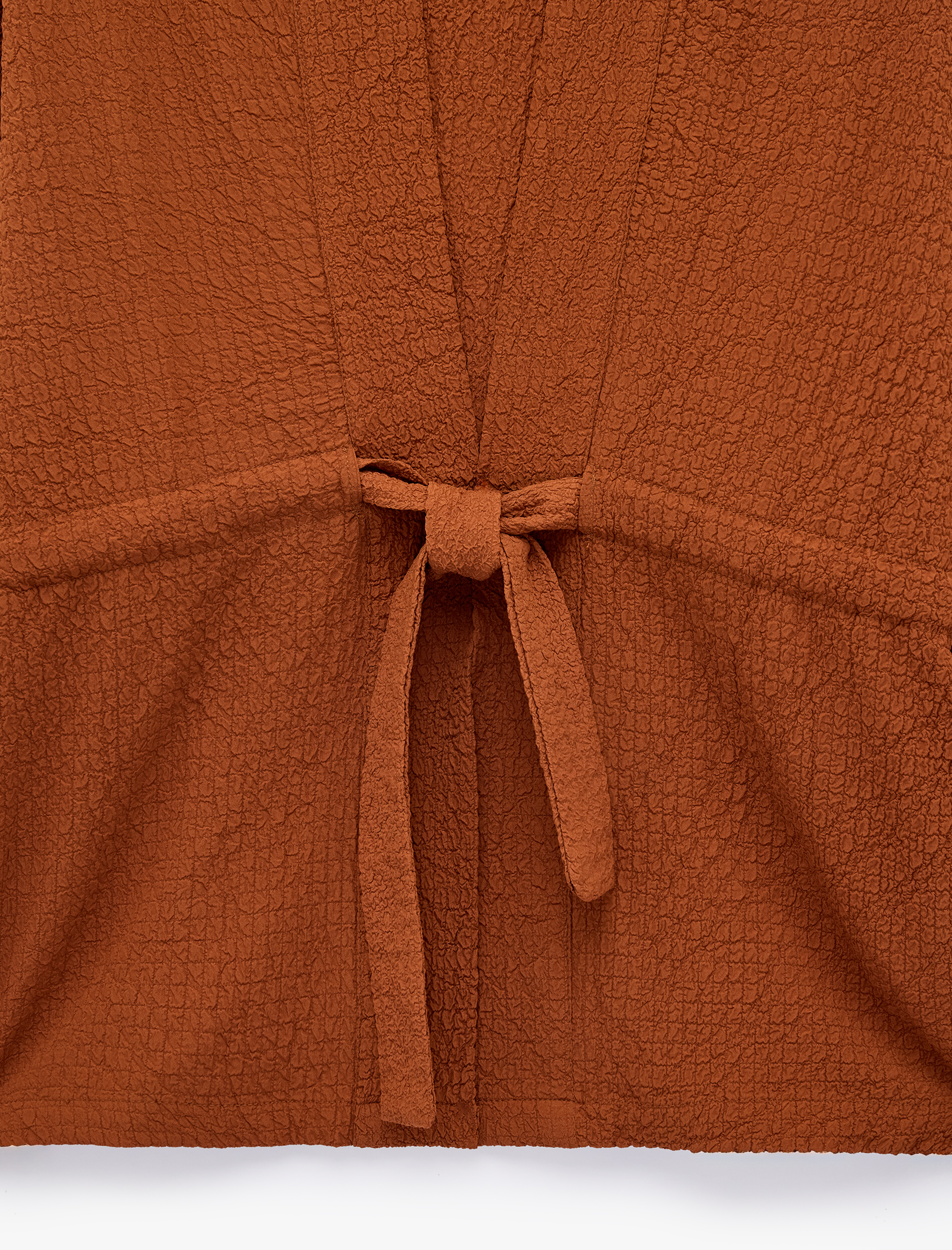   Beli Bağcıklı Uzun Kollu Kruvaze Kimono Ceket