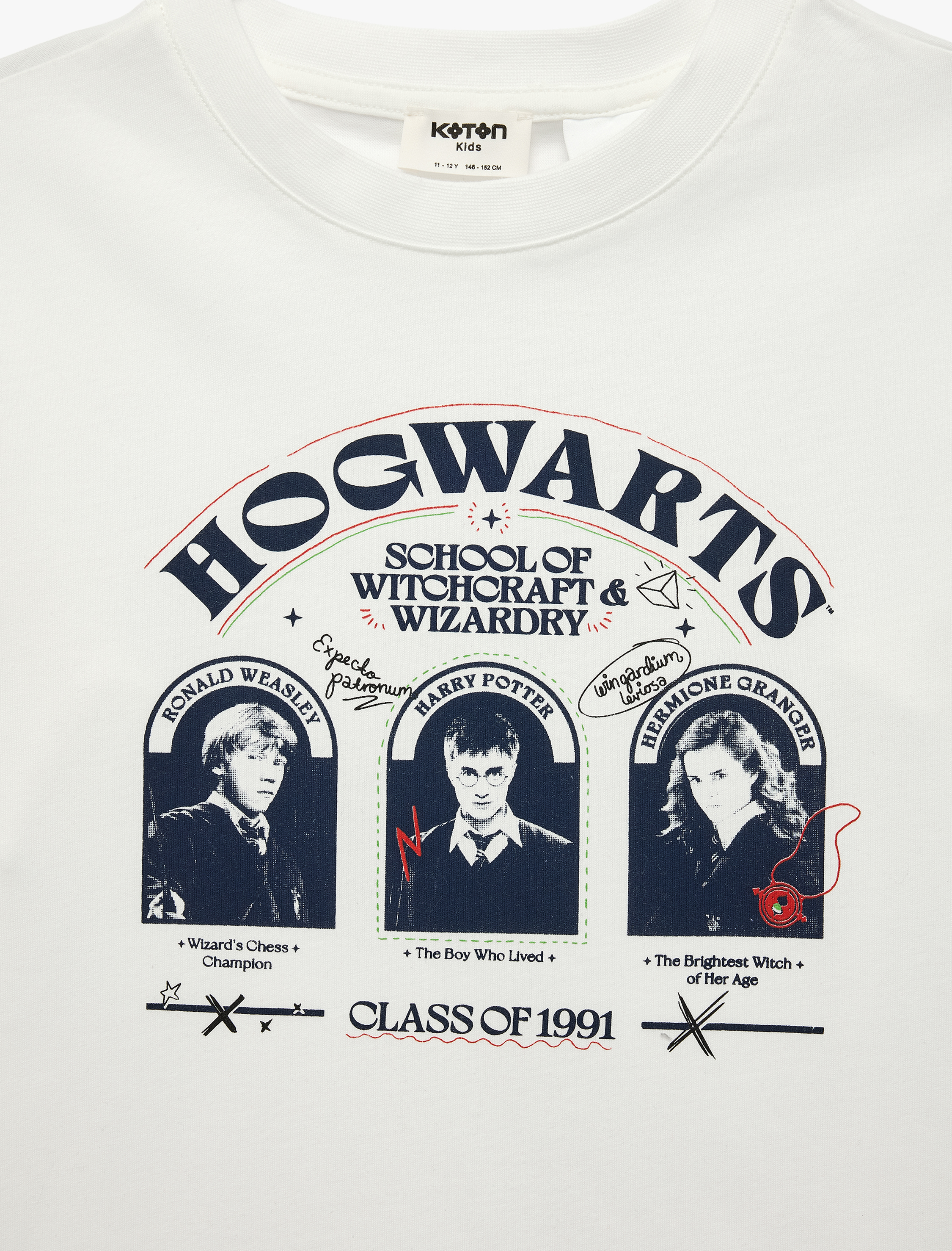  Erkek Çocuk Pamuklu Kısa Kollu Bisiklet Yaka Lisanslı Harry Potter Tişört