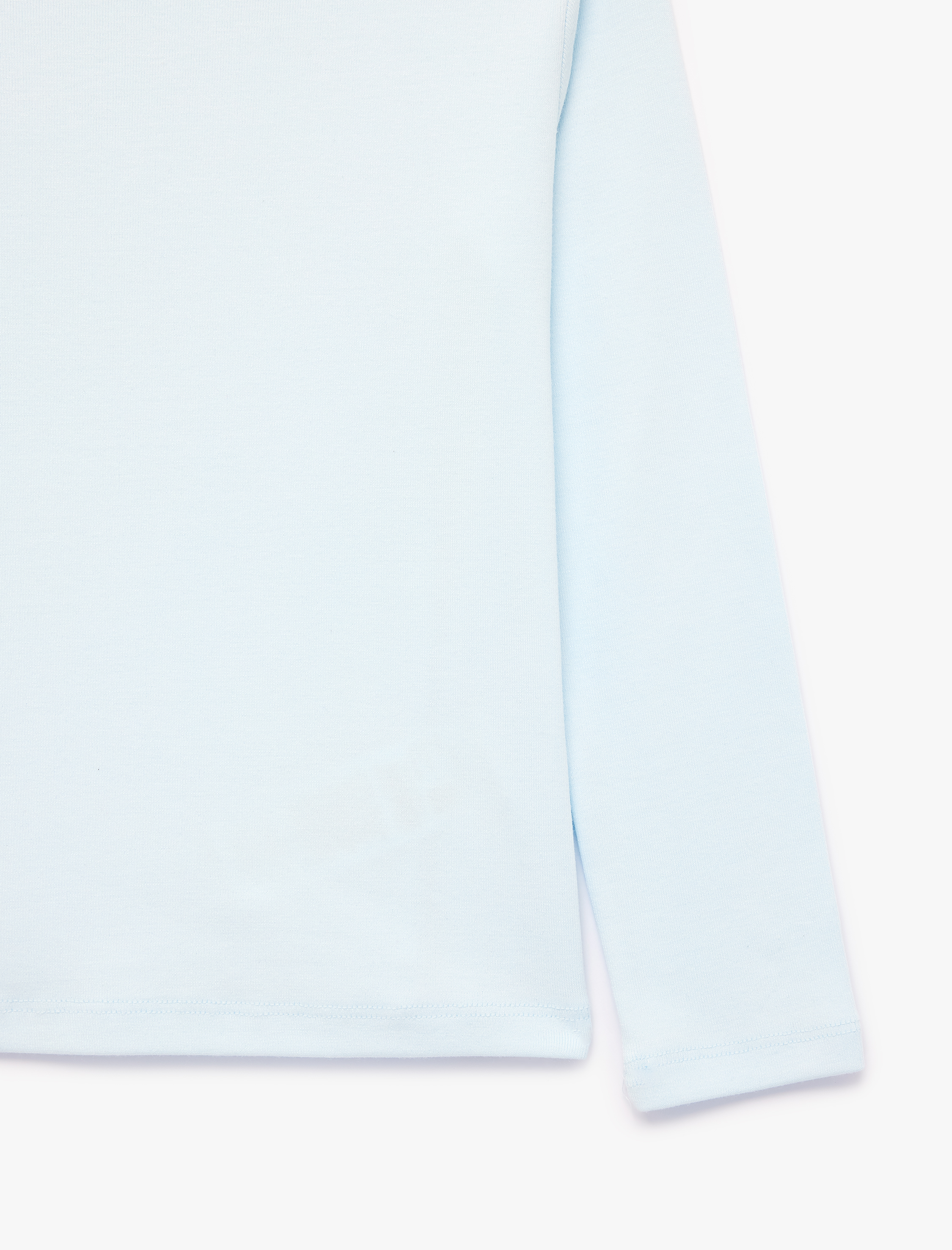  Kız Çocuk Dik Yaka Modal Karışımlı Uzun Kollu Slim Fit Tişört