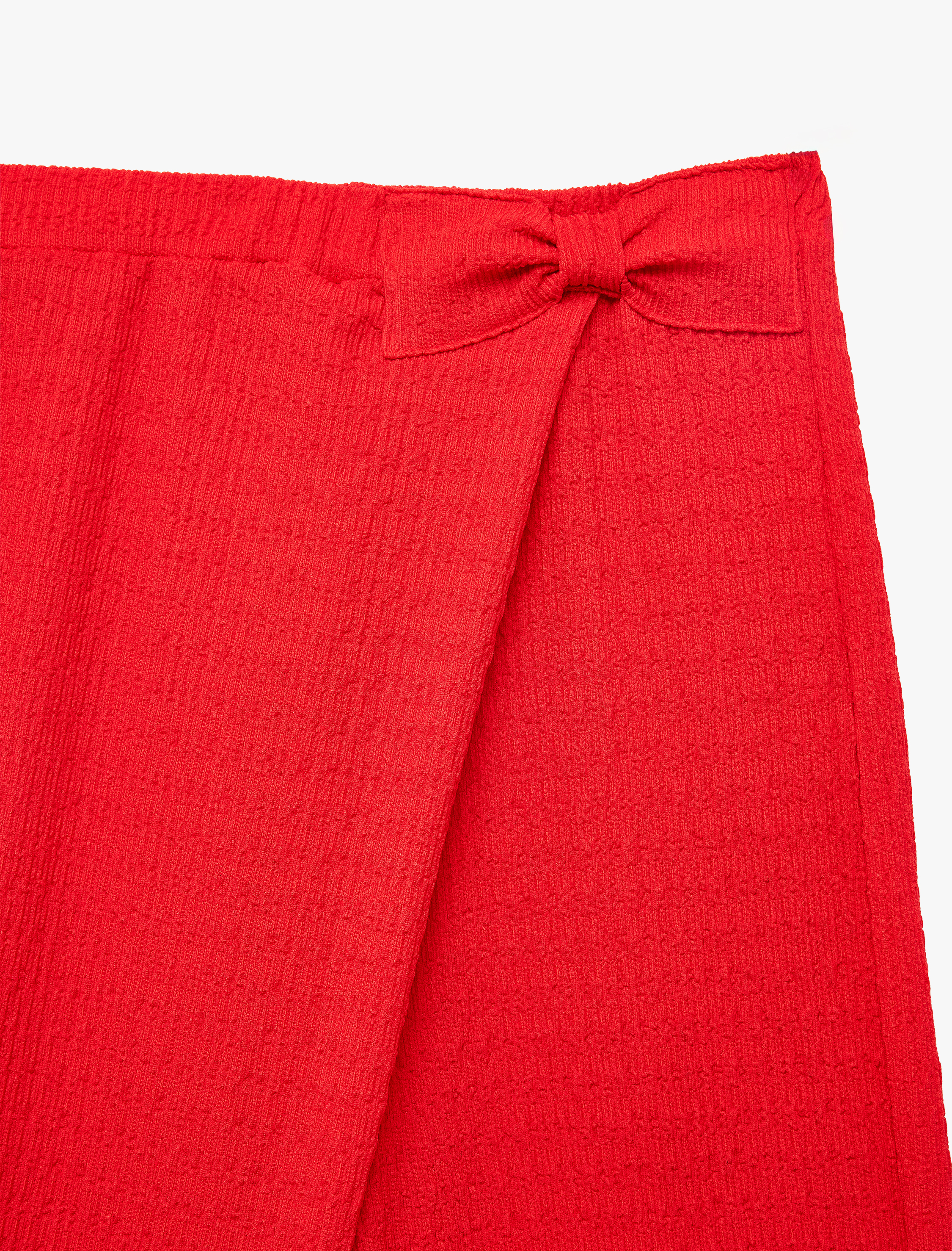  Kız Çocuk Fiyonk Detaylı Bürümcük Geniş Paça Pantolon
