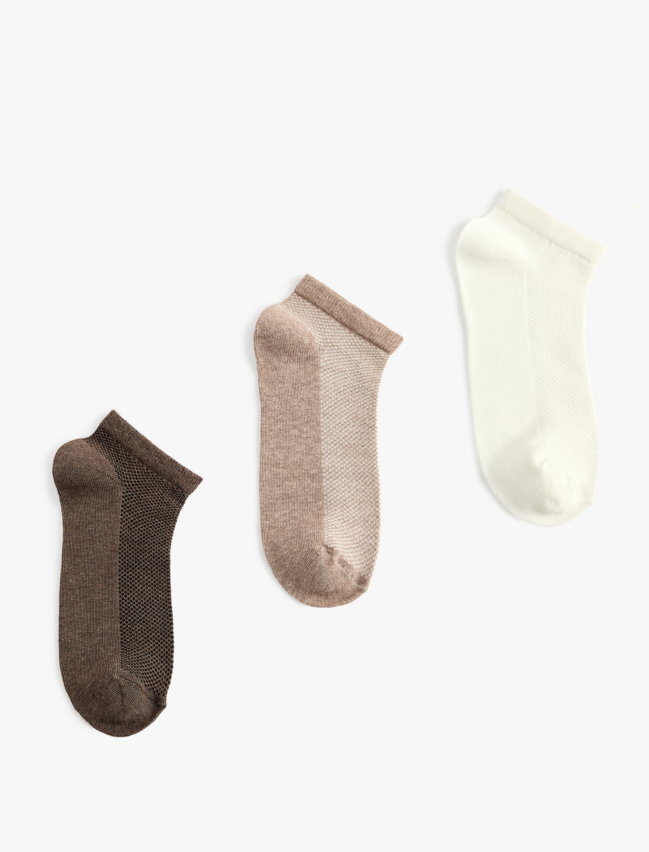  Erkek 3'lü Basic Pamuklu Patik Çorap Seti