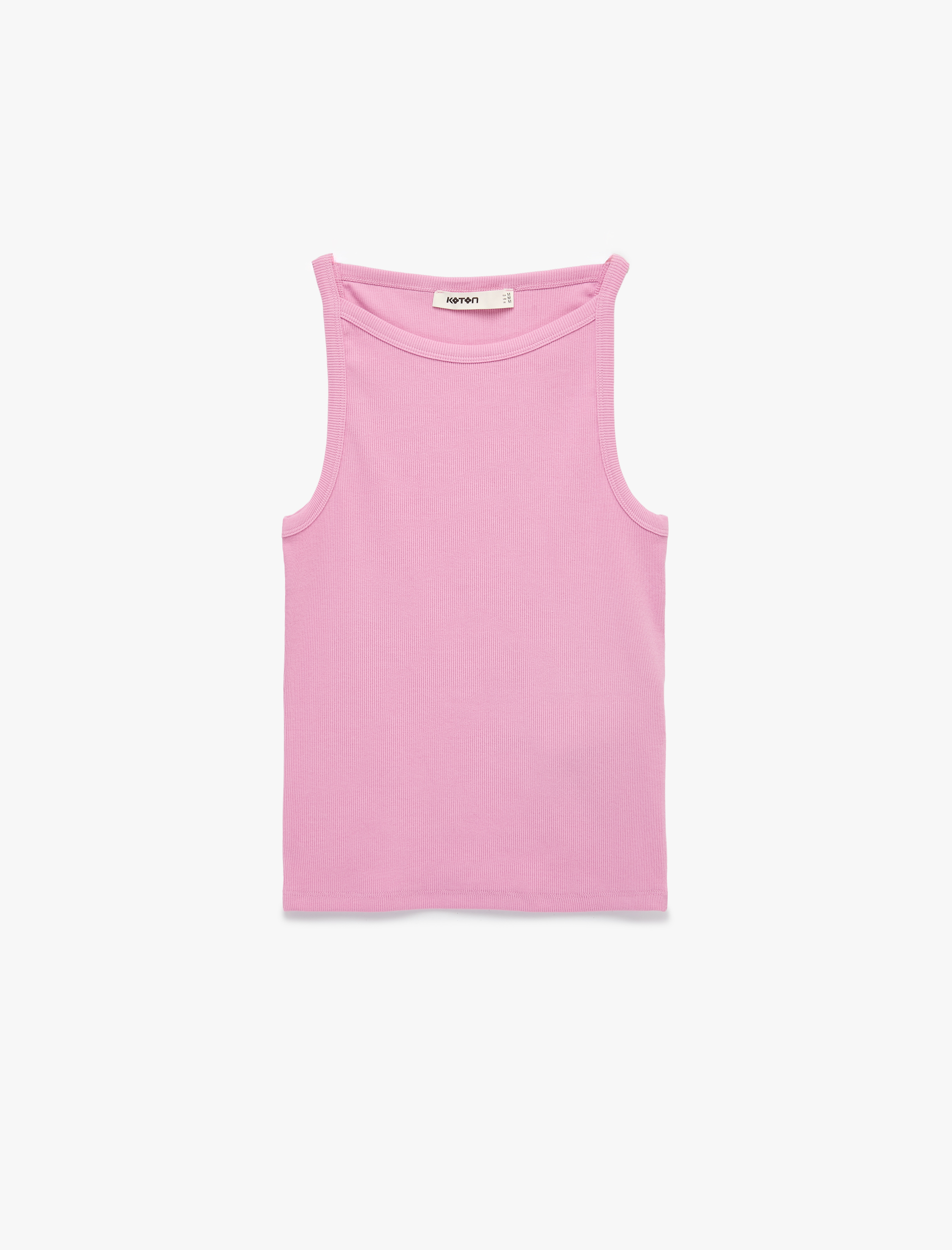   Kaşkorse Kolsuz Pamuklu Slim Fit Askılı Kare Yaka Üst