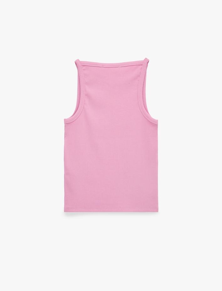  Kaşkorse Kolsuz Pamuklu Slim Fit Askılı Kare Yaka Üst