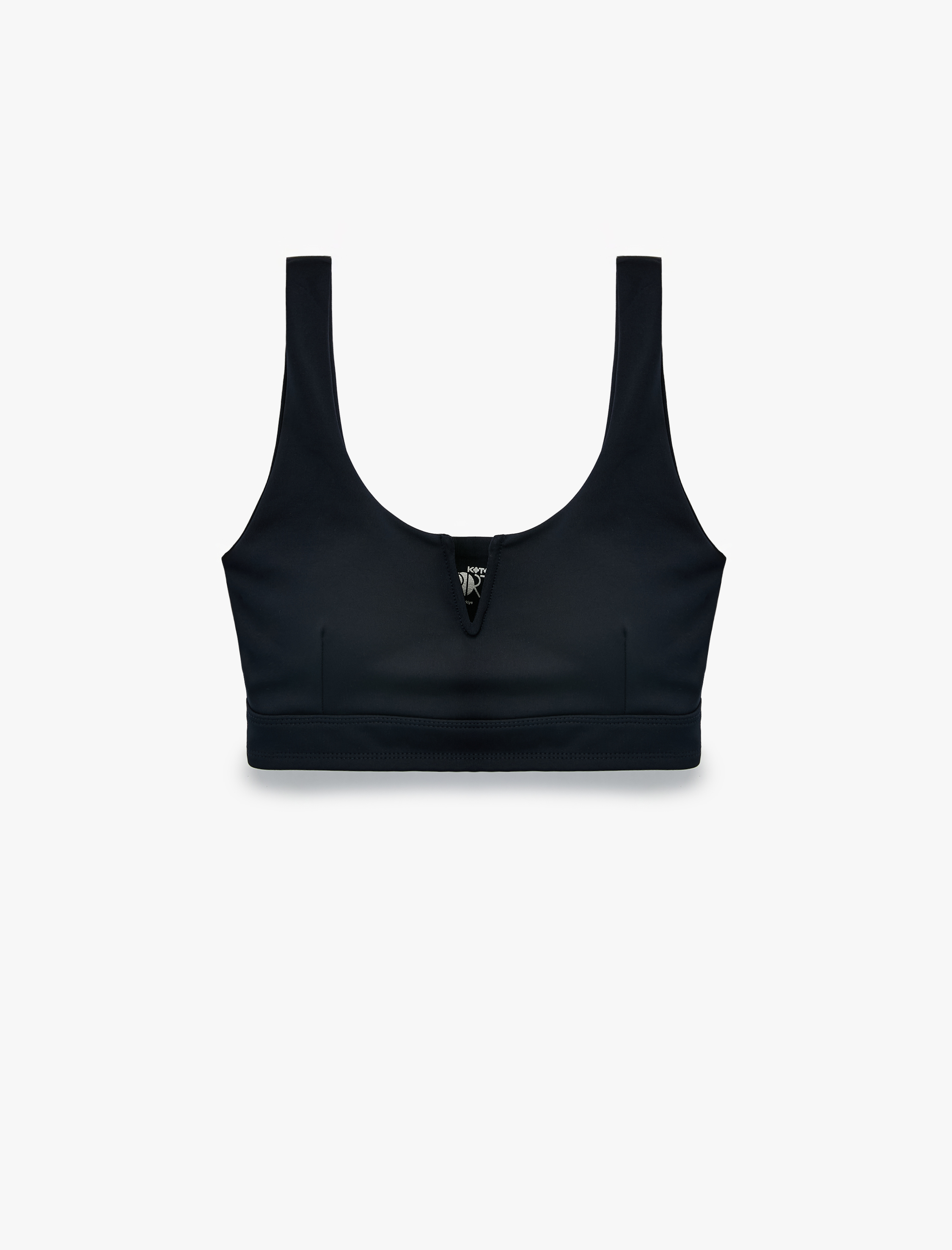   Slim Fit V Yaka Kolsuz Kaplı Sporcu Sütyeni