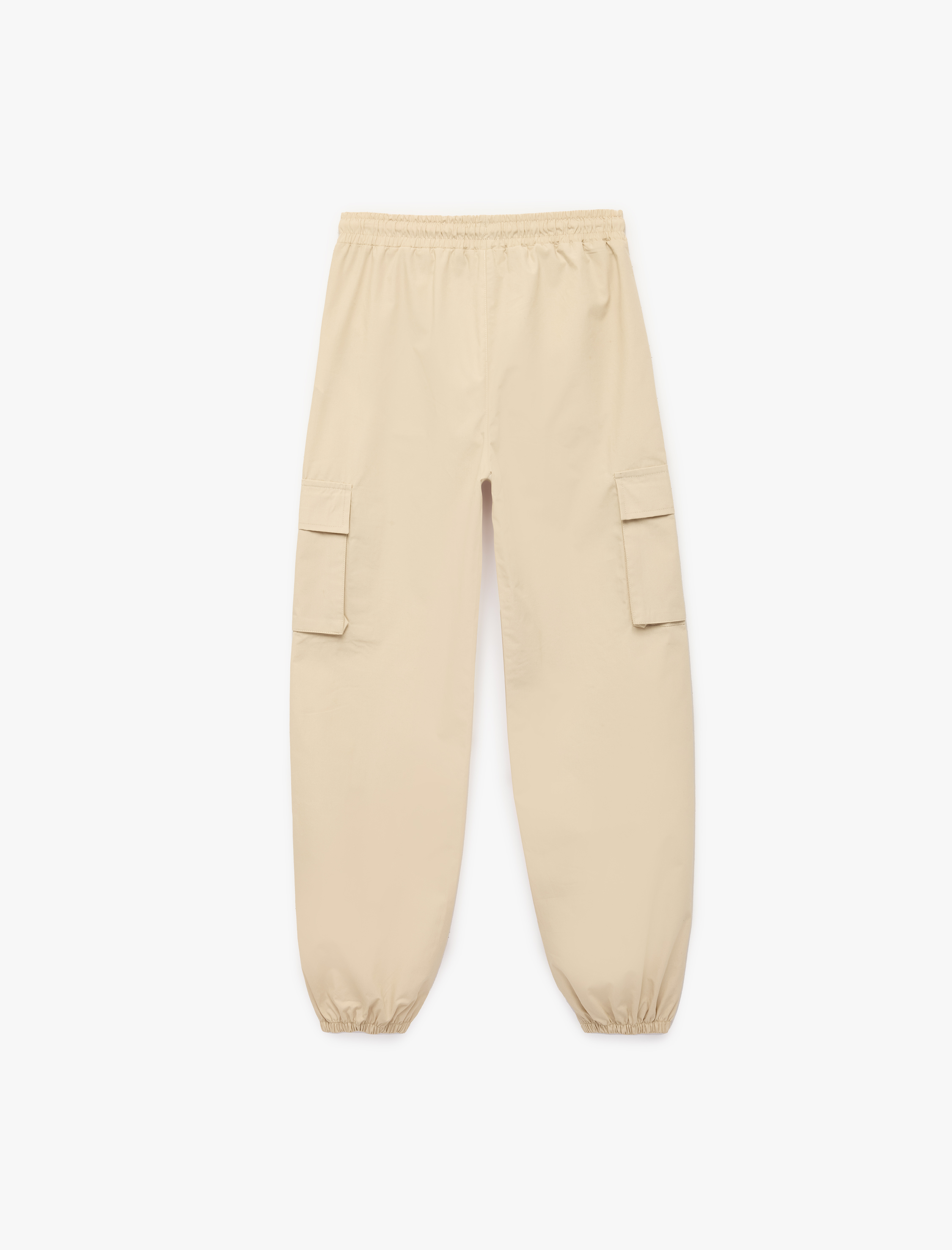 Erkek Çocuk Pamuklu Kapaklı Cep Detaylı Beli Bağcıklı Oversize Jogger Pantolon
