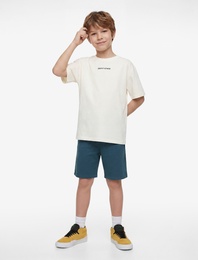 Beli Bağcıklı Dokulu Basic Şort