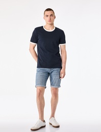 Pamuklu Normal Bel Cepli Slim Fit Jean Şort