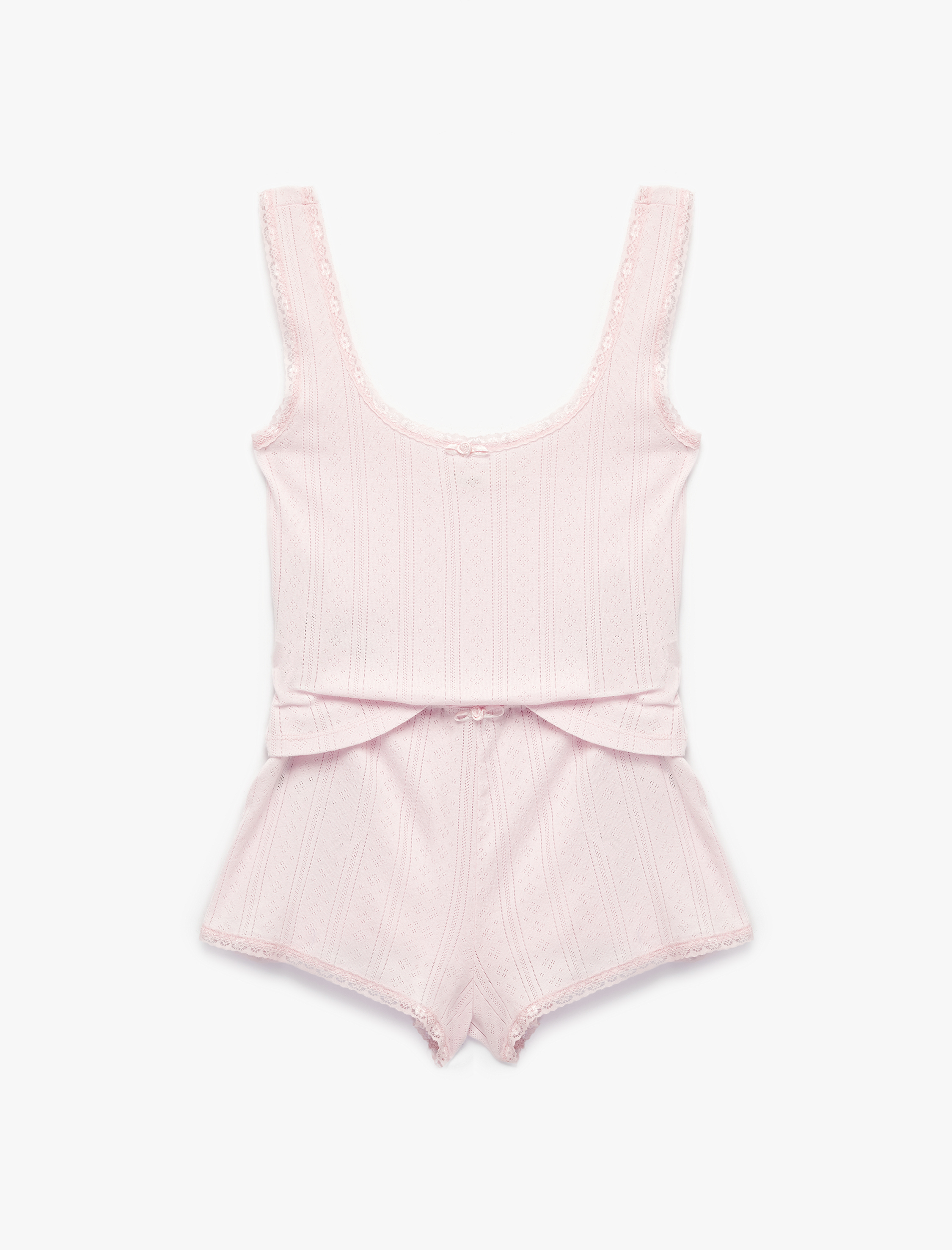   Pamuklu Askılı Şortlu Pijama Takımı
