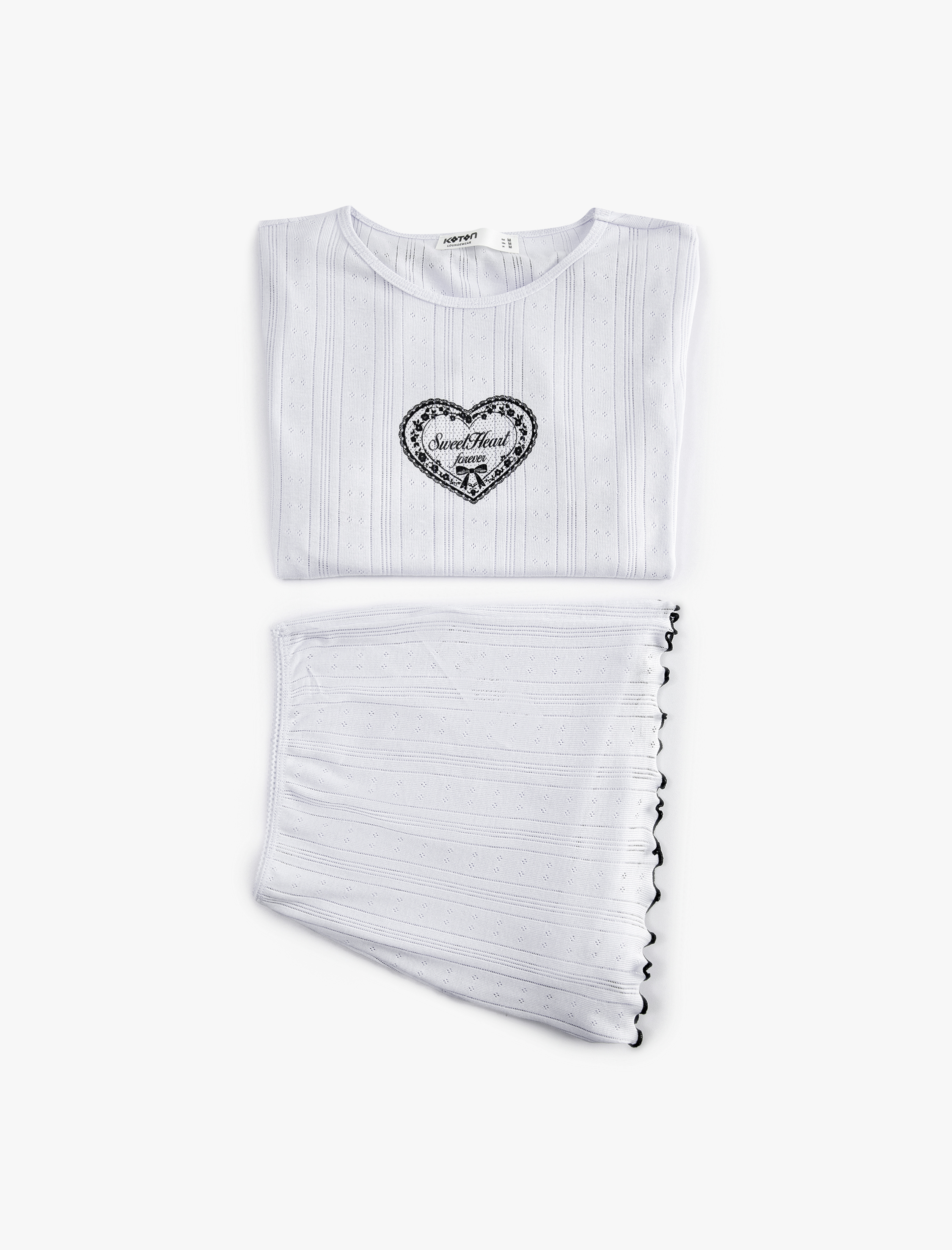   Modal Kumaş Kısa Kollu Bisiklet Yaka Şortlu Pijama Takımı