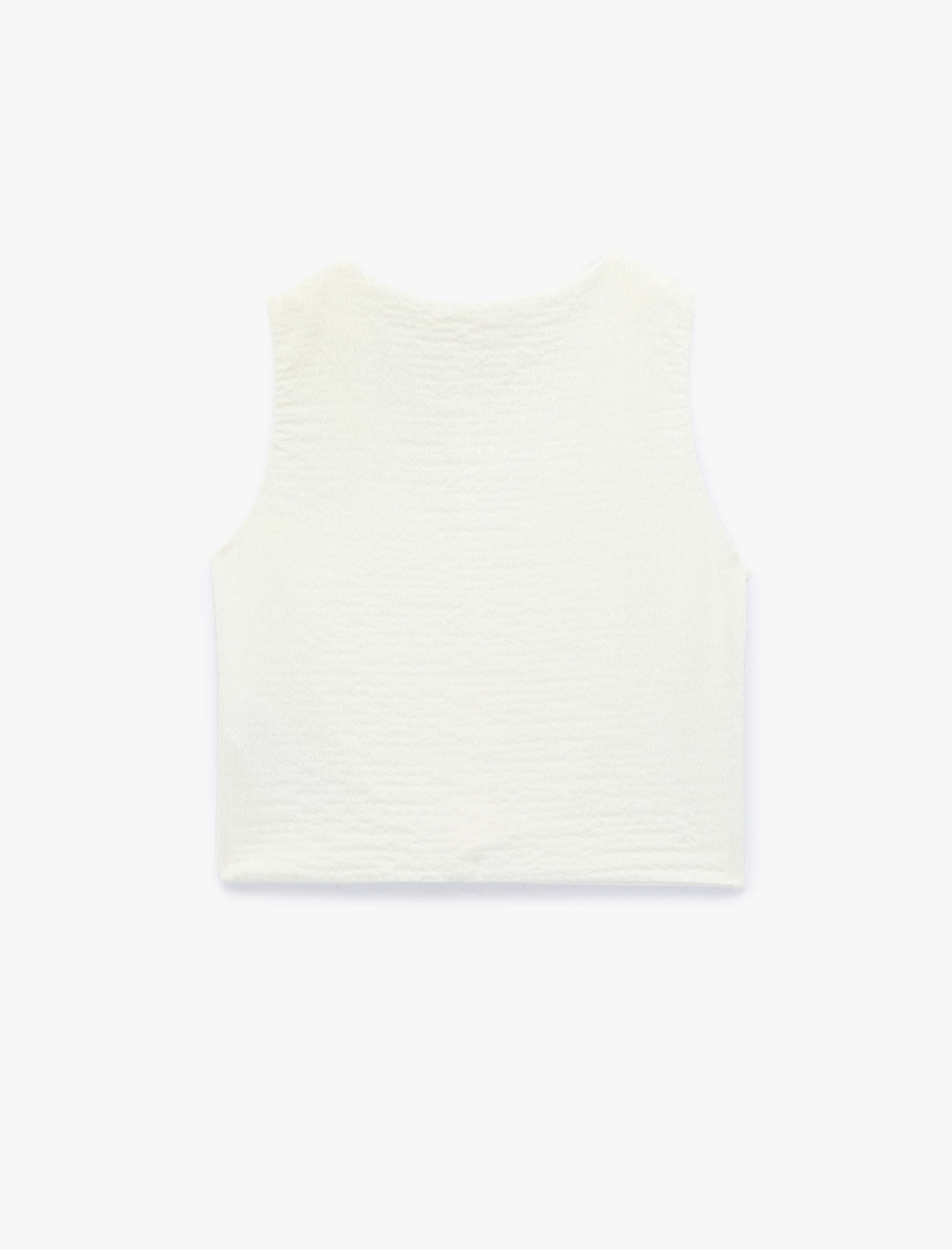   Bürümcük Kumaş Slim Fit V Yaka Düğmeli Yelek