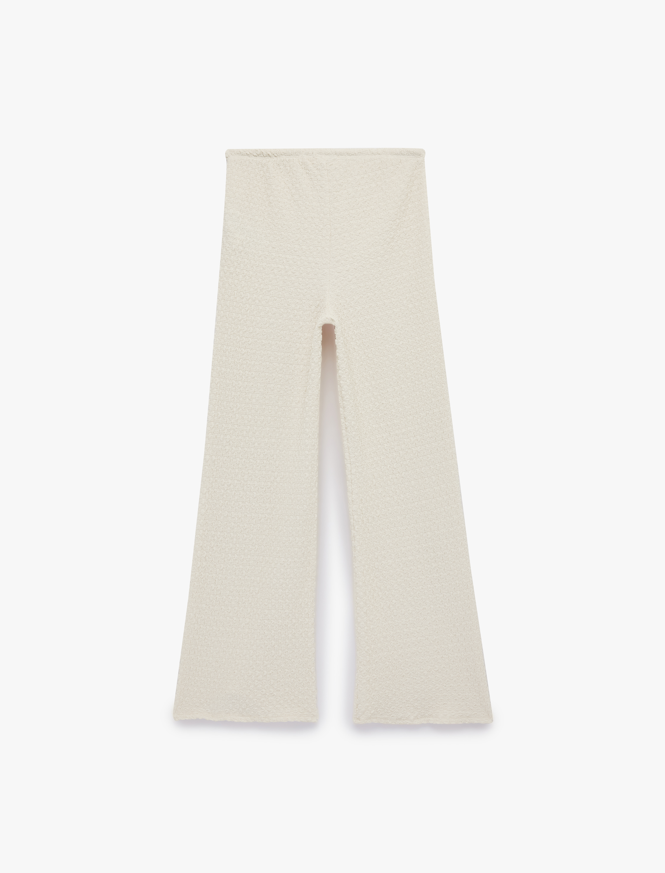   Koton X Melis Ağazat - Bürümcük Kumaş Beli Bağcıklı Düz Bol Paça Pantolon
