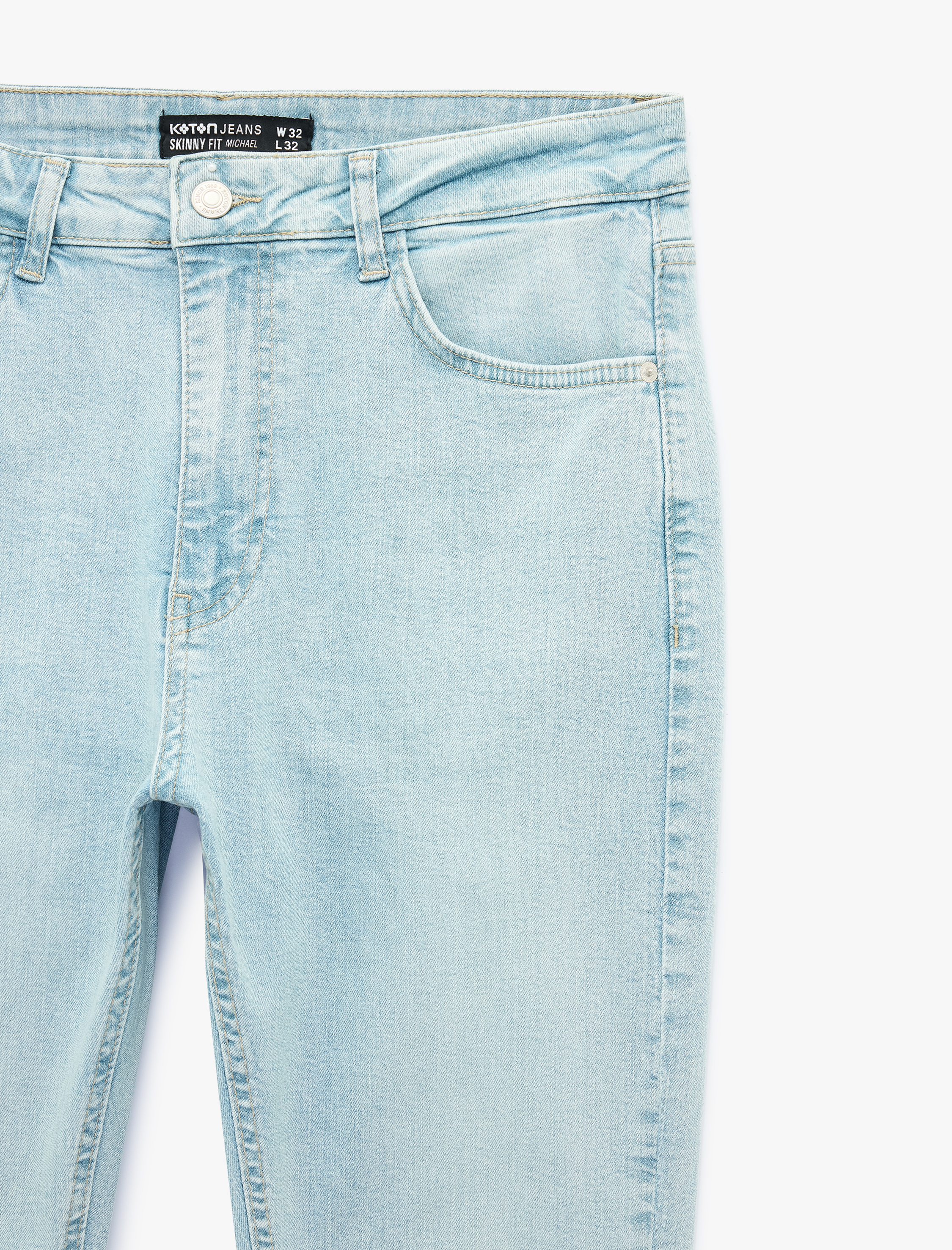   Normal Bel Cepli Pamuklu Skinny Jean Pantolon - Michael Jean