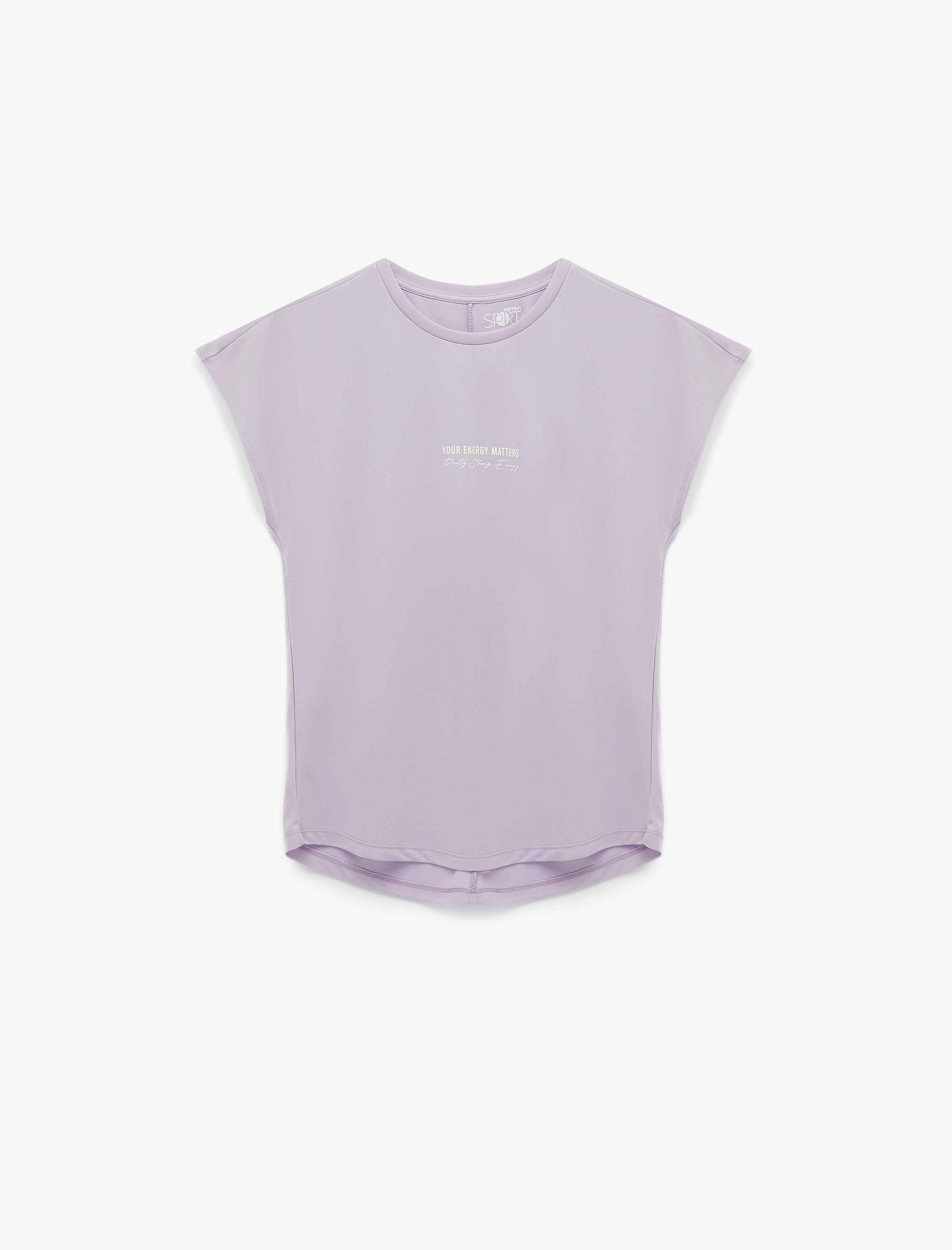   Rahat Kalıp Kısa Kollu Bisiklet Yaka Baskılı Spor Tişört