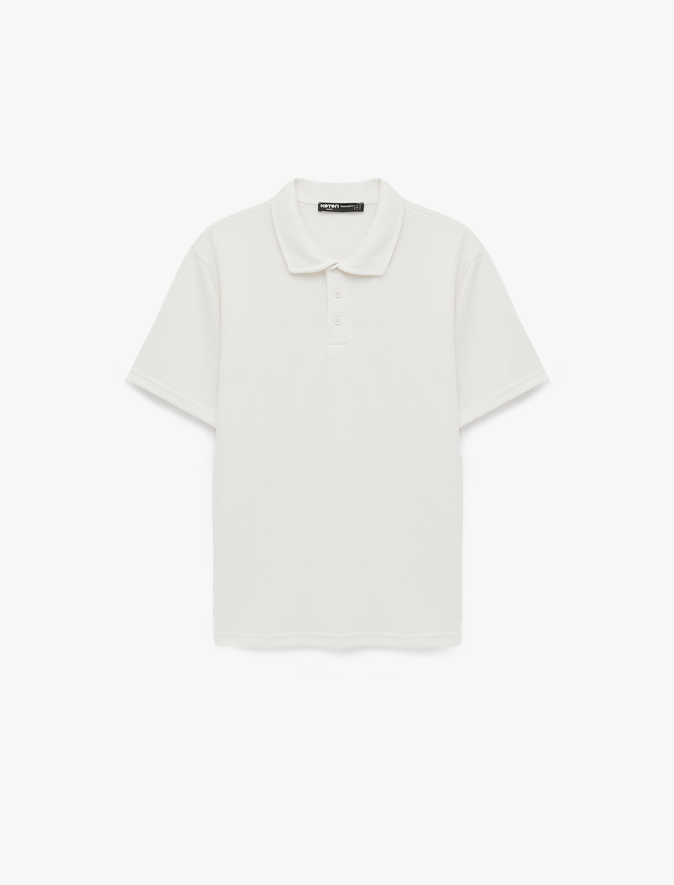   Regular Fit Kısa Kollu Düğmeli Polo Yaka Basic Tişört