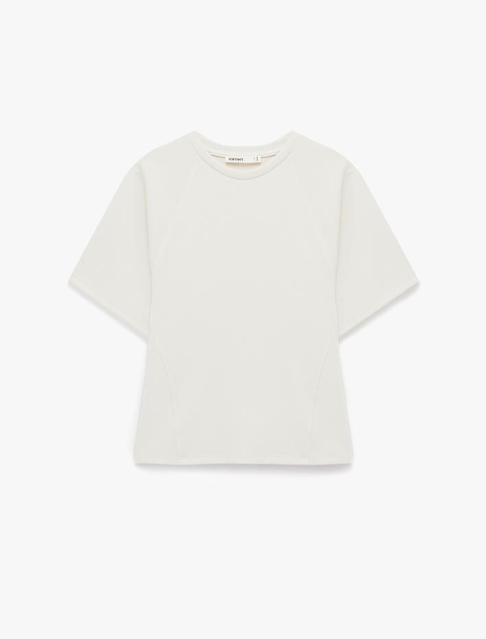  Modal Kumaş Slim Fit Kısa Kollu Bisiklet Yaka Tişört