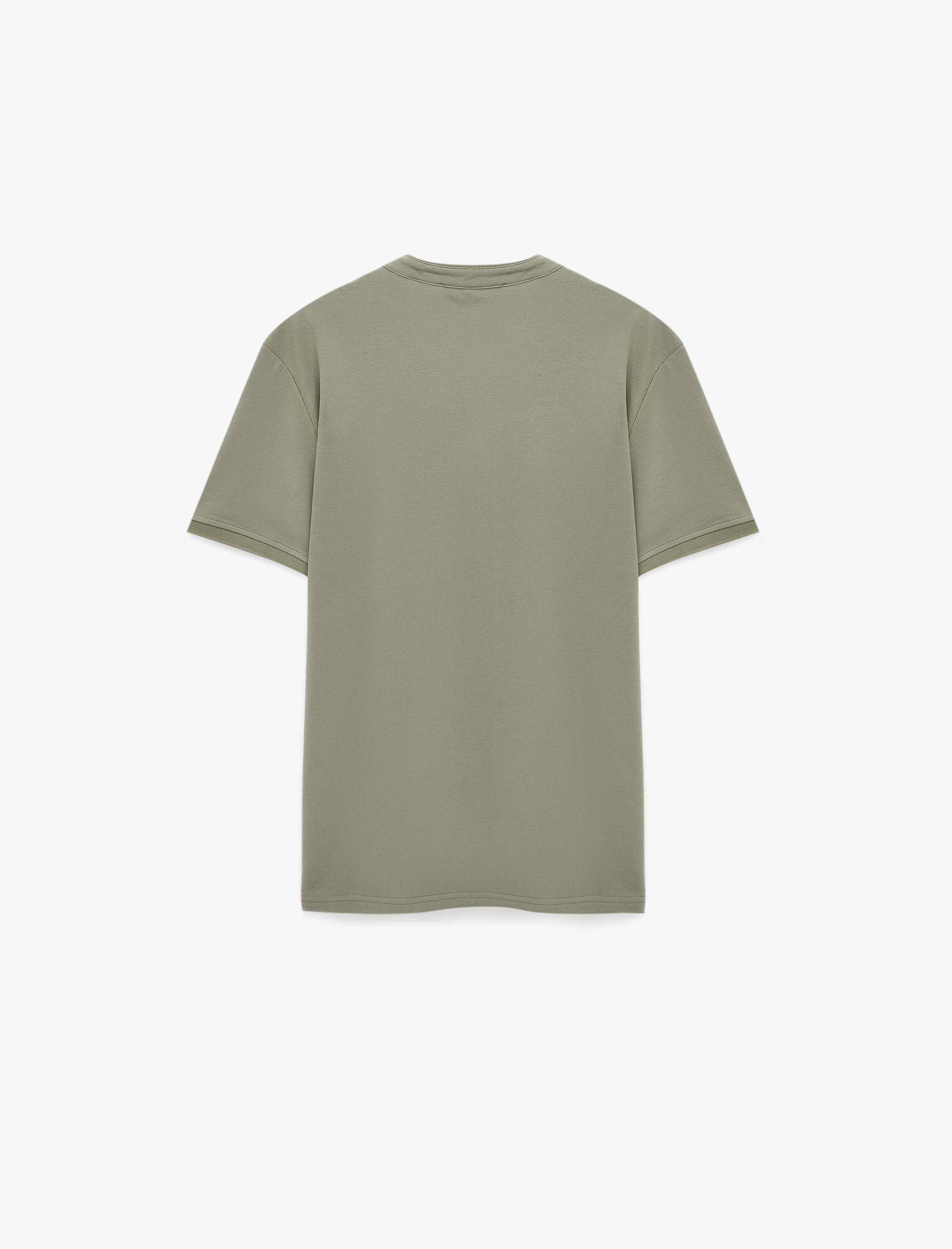   Regular Fit Pamuklu Düğmeli Kısa Kollu Henley Yaka Tişört