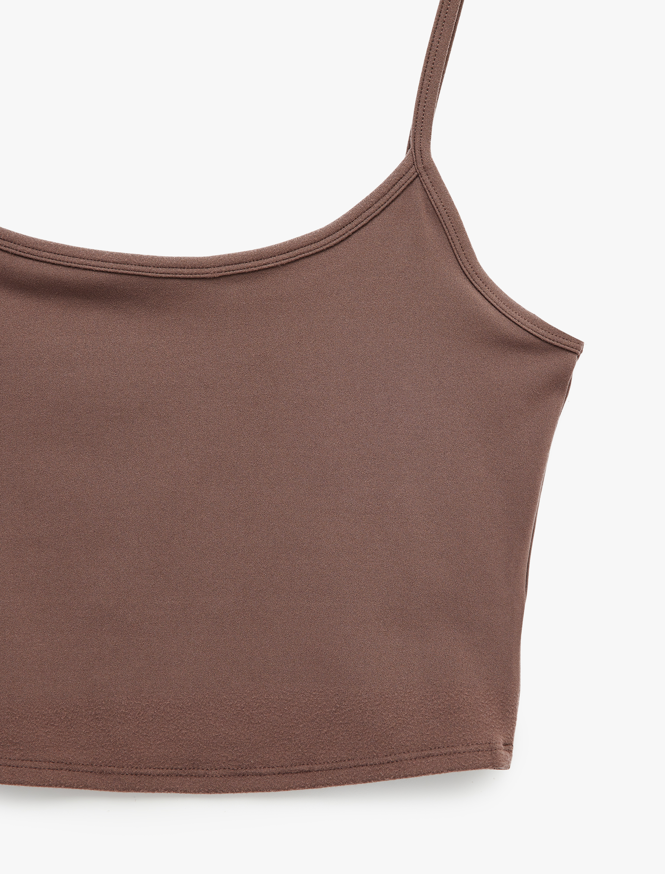   Slim Fit İnce Askılı Crop Spor Bluz