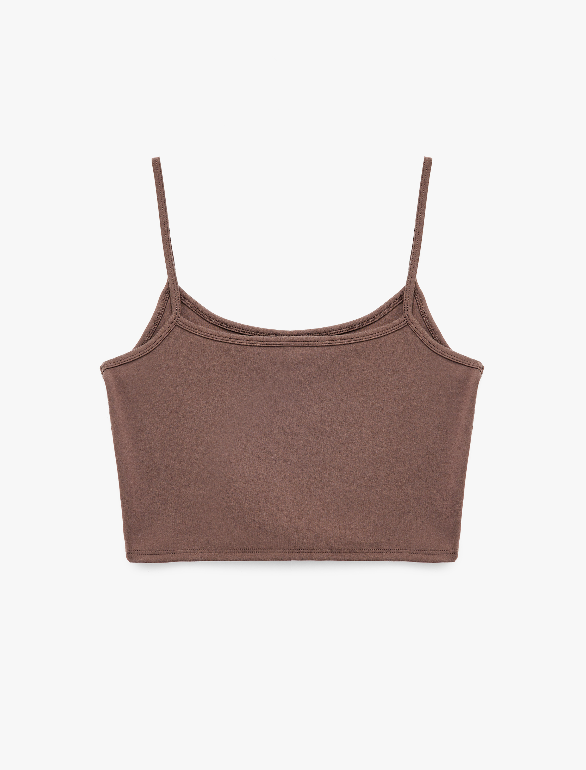   Slim Fit İnce Askılı Crop Spor Bluz