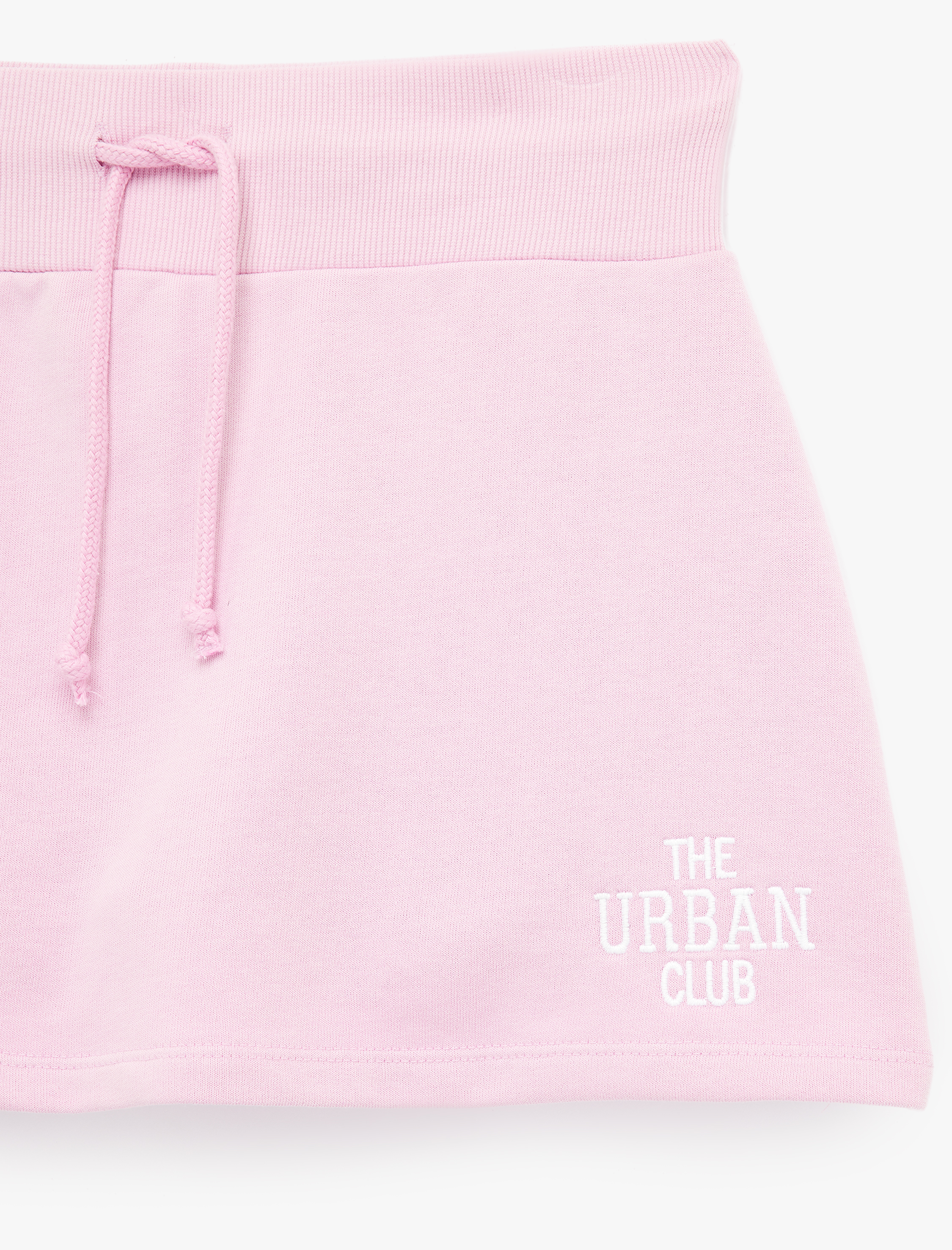   Beli Bağcıklı Slim Fit Nakışlı Mini Spor Şort Etek