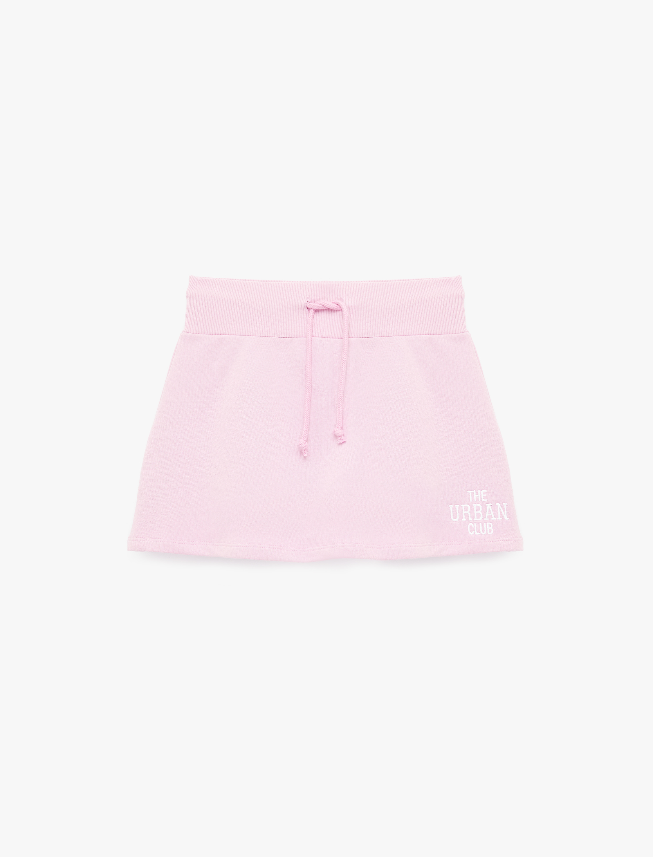   Beli Bağcıklı Slim Fit Nakışlı Mini Spor Şort Etek
