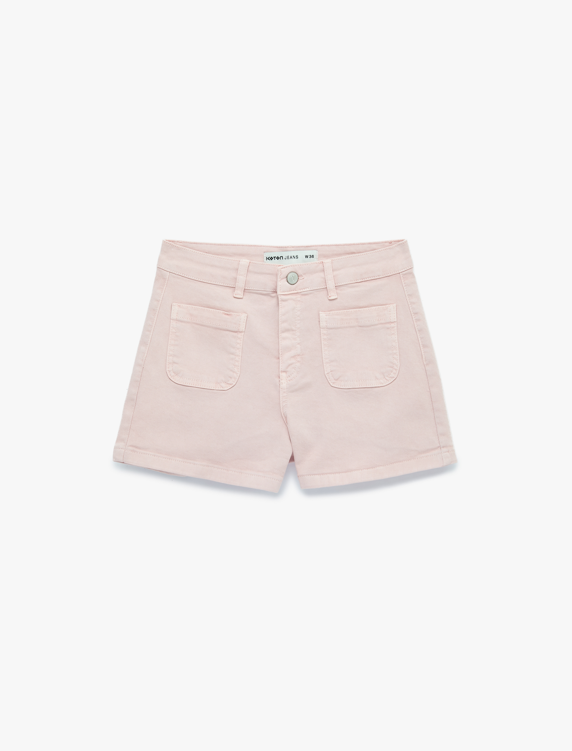   Cep Detaylı Normal Bel Pamuklu Slim Fit Mini Şort