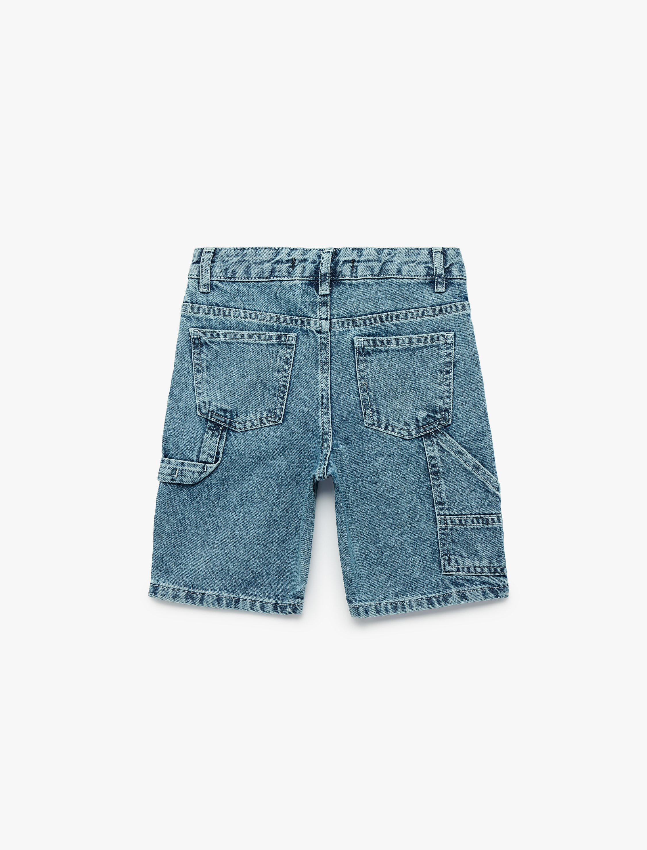  Erkek Çocuk Pamuklu Cep Detaylı Denim Şort