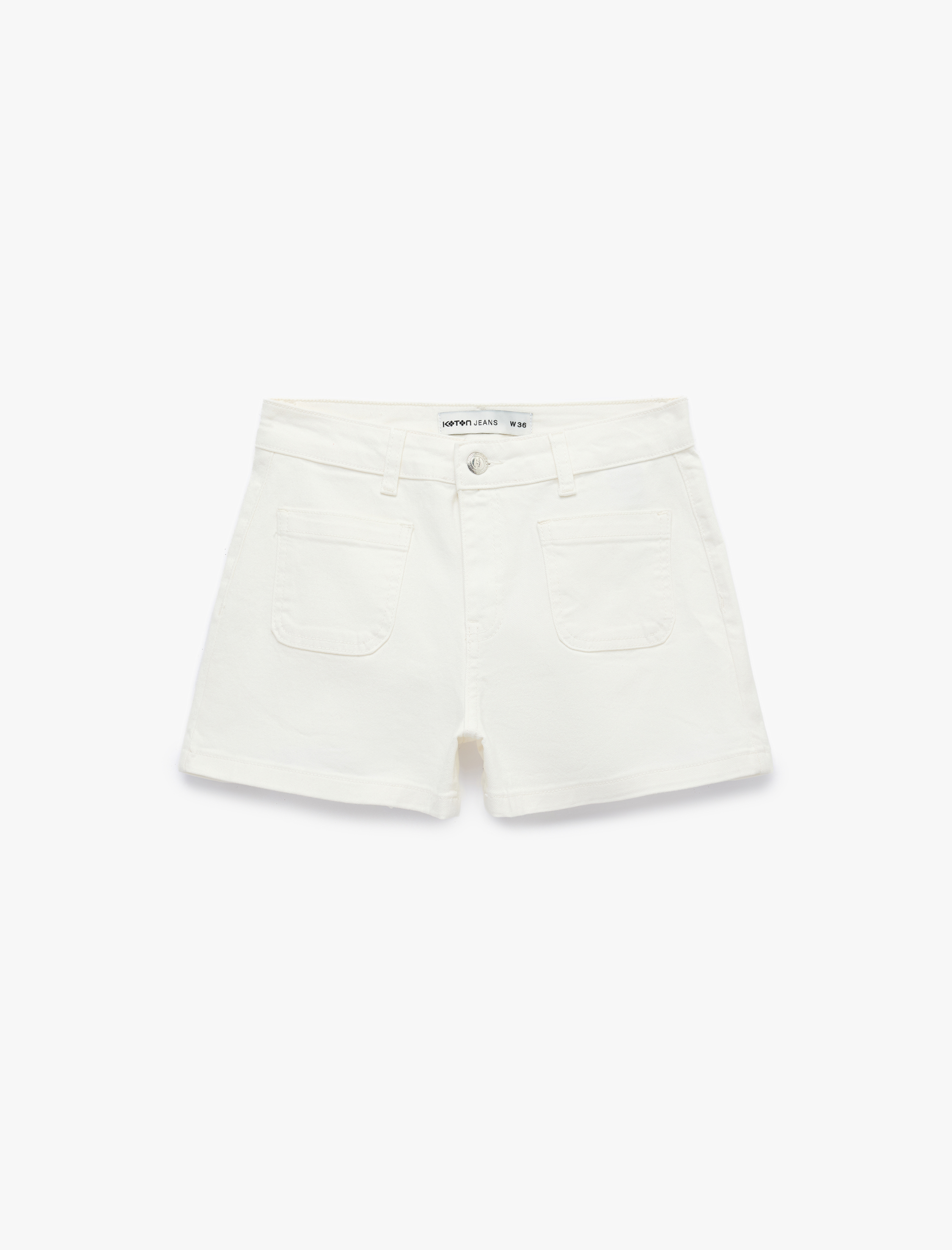   Cep Detaylı Normal Bel Pamuklu Slim Fit Mini Şort