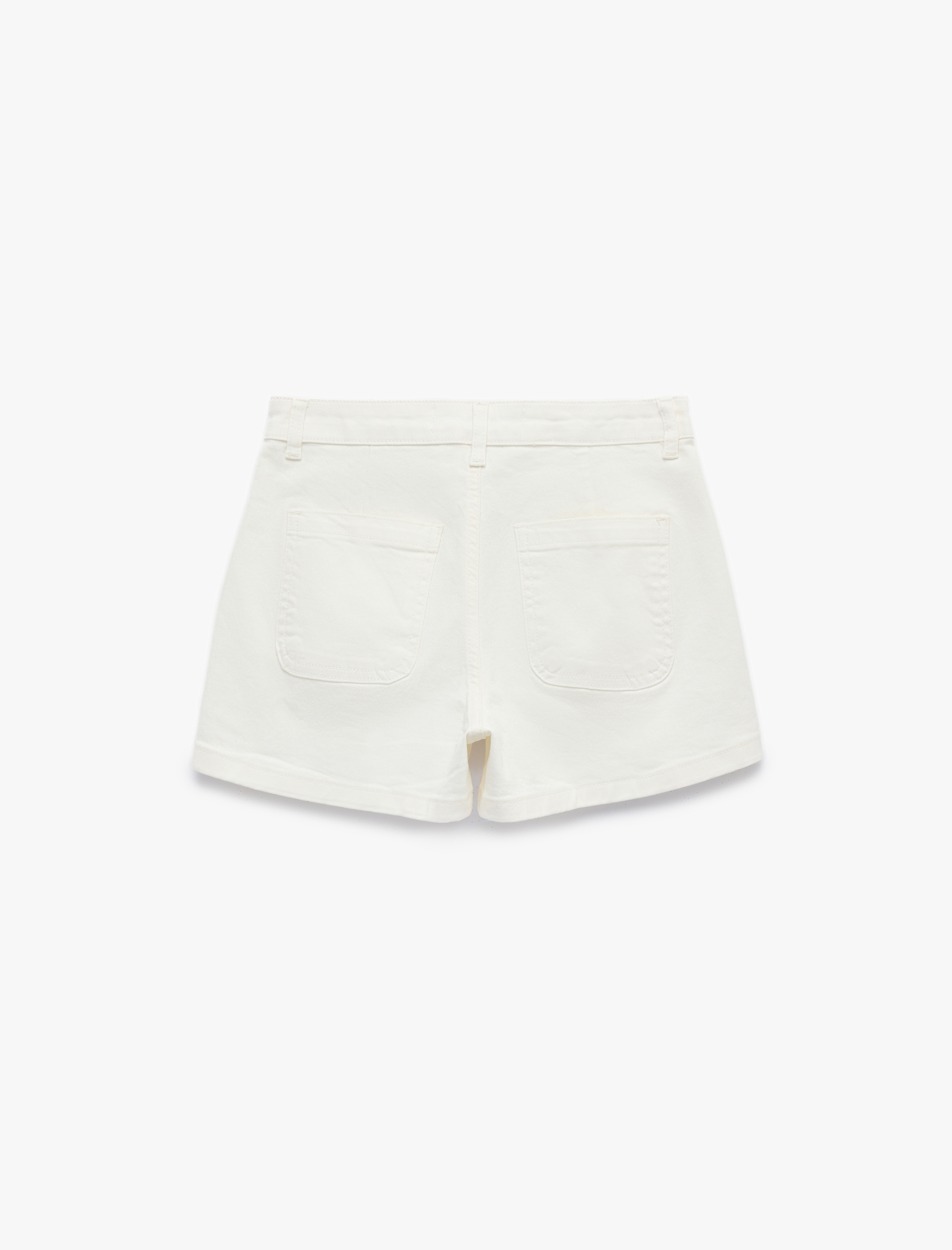  Cep Detaylı Normal Bel Pamuklu Slim Fit Mini Şort