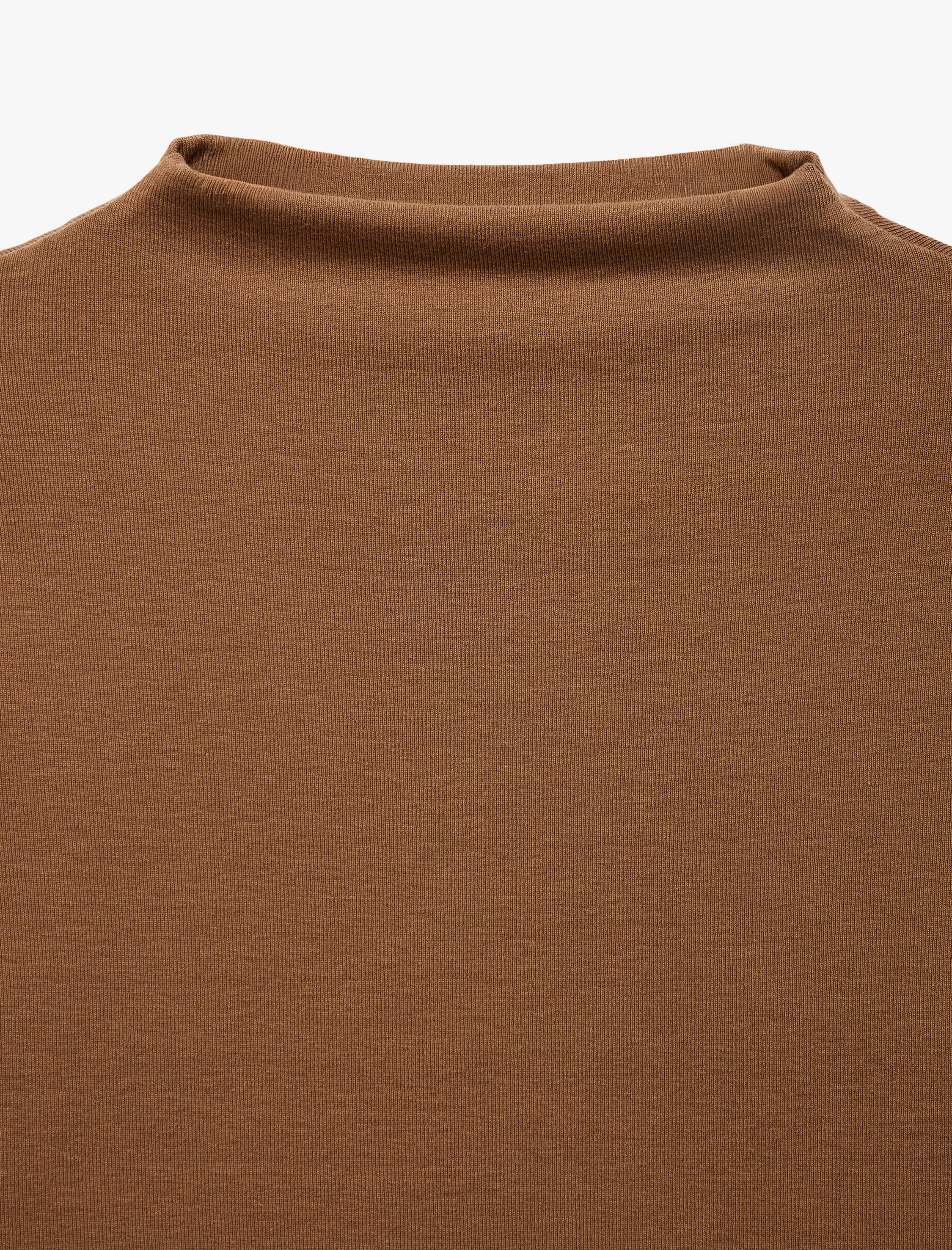   Modal Karışımlı Slim Fit Dik Yaka Uzun Kollu Tişört
