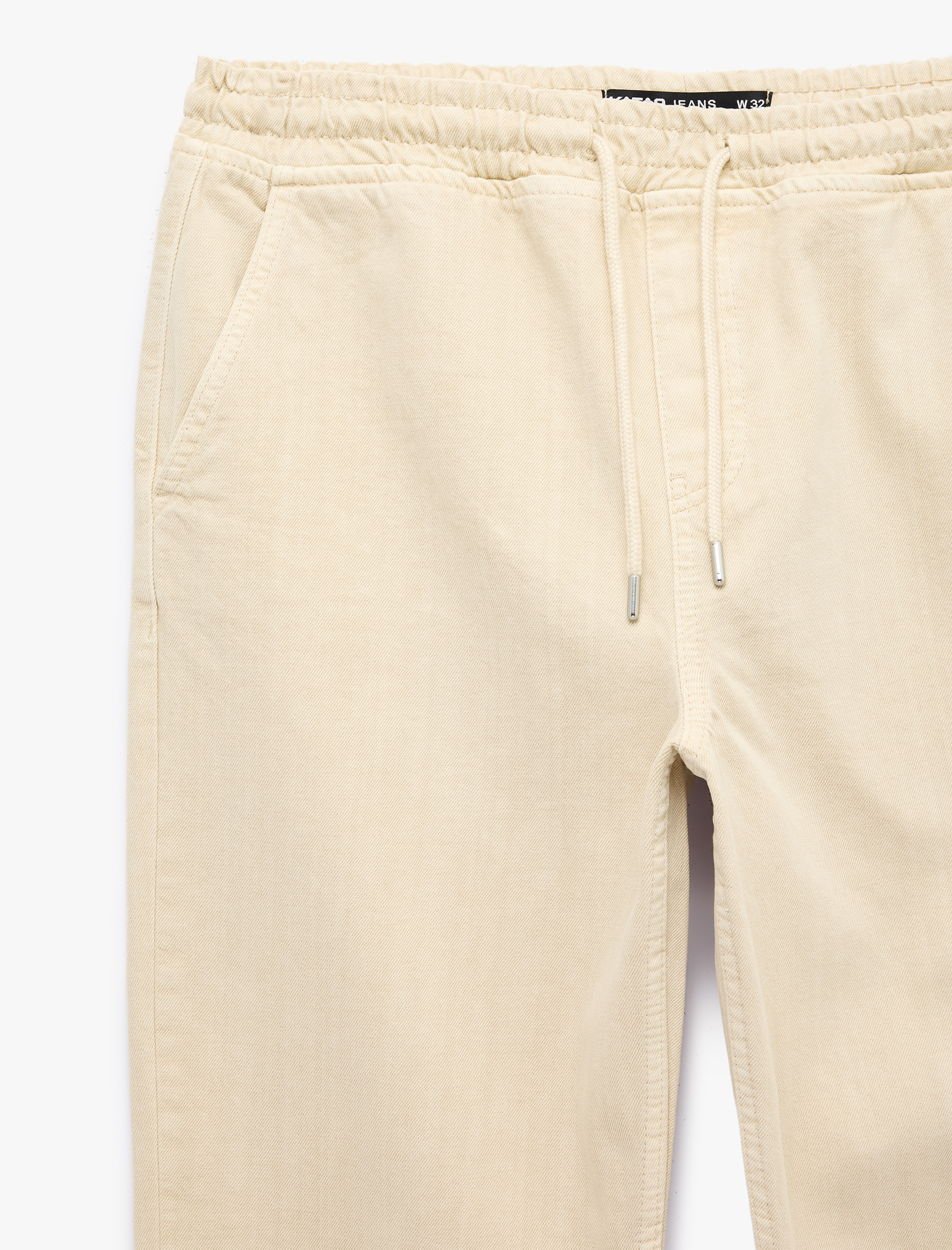   Regular Fit Normal Bel Pamuklu Bol Beli Bağcıklı Baggy Jean Pantolon