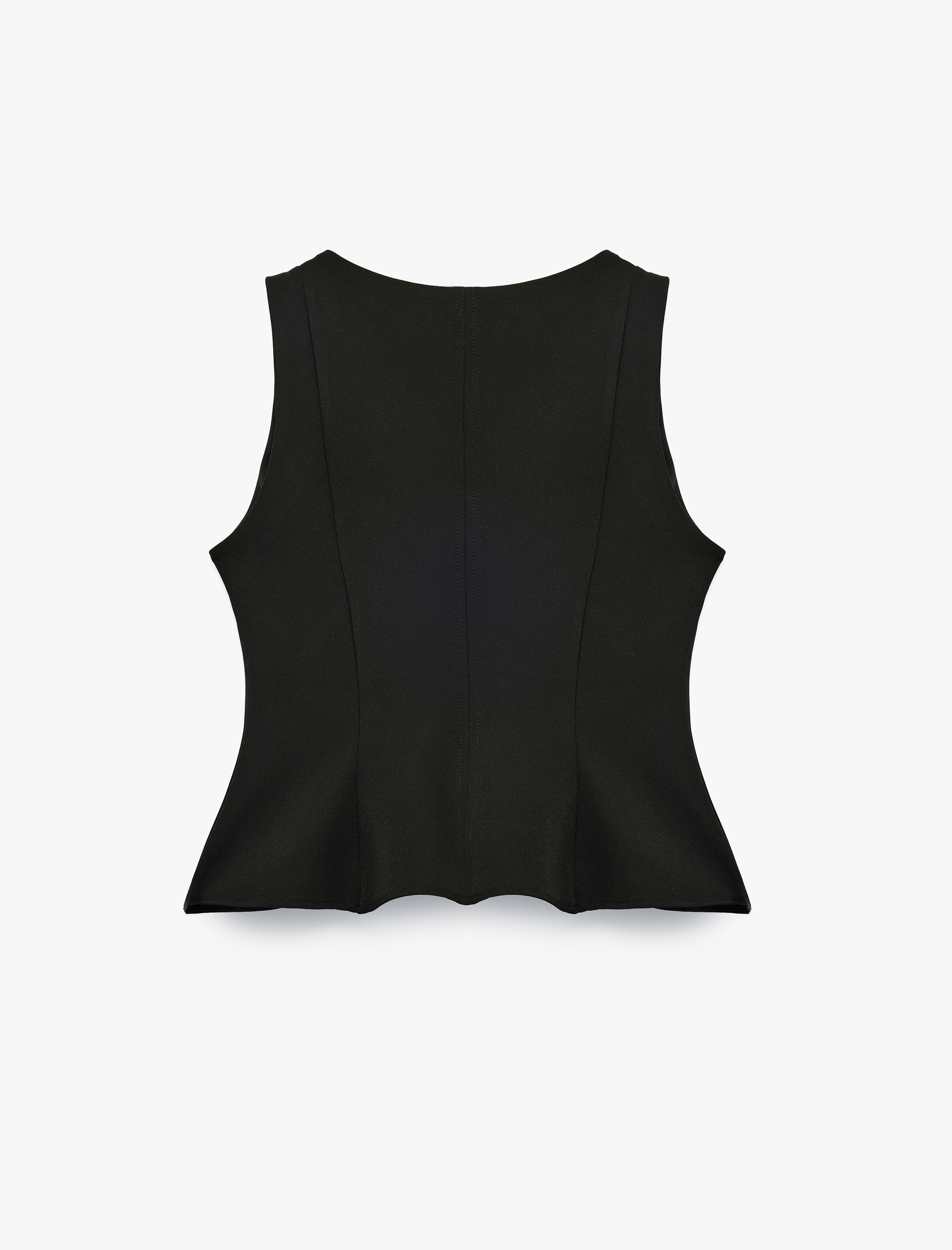   Slim Fit Kolsuz Bisiklet Yaka Peplum Bluz