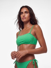 Straplez Taş Baskılı Bikini Üstü