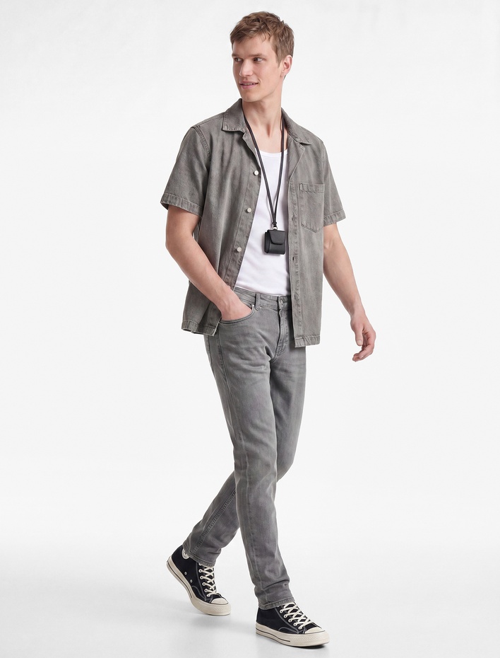  Normal Bel Pamuklu Slim Fit Jean Pantolon - Brad Jean