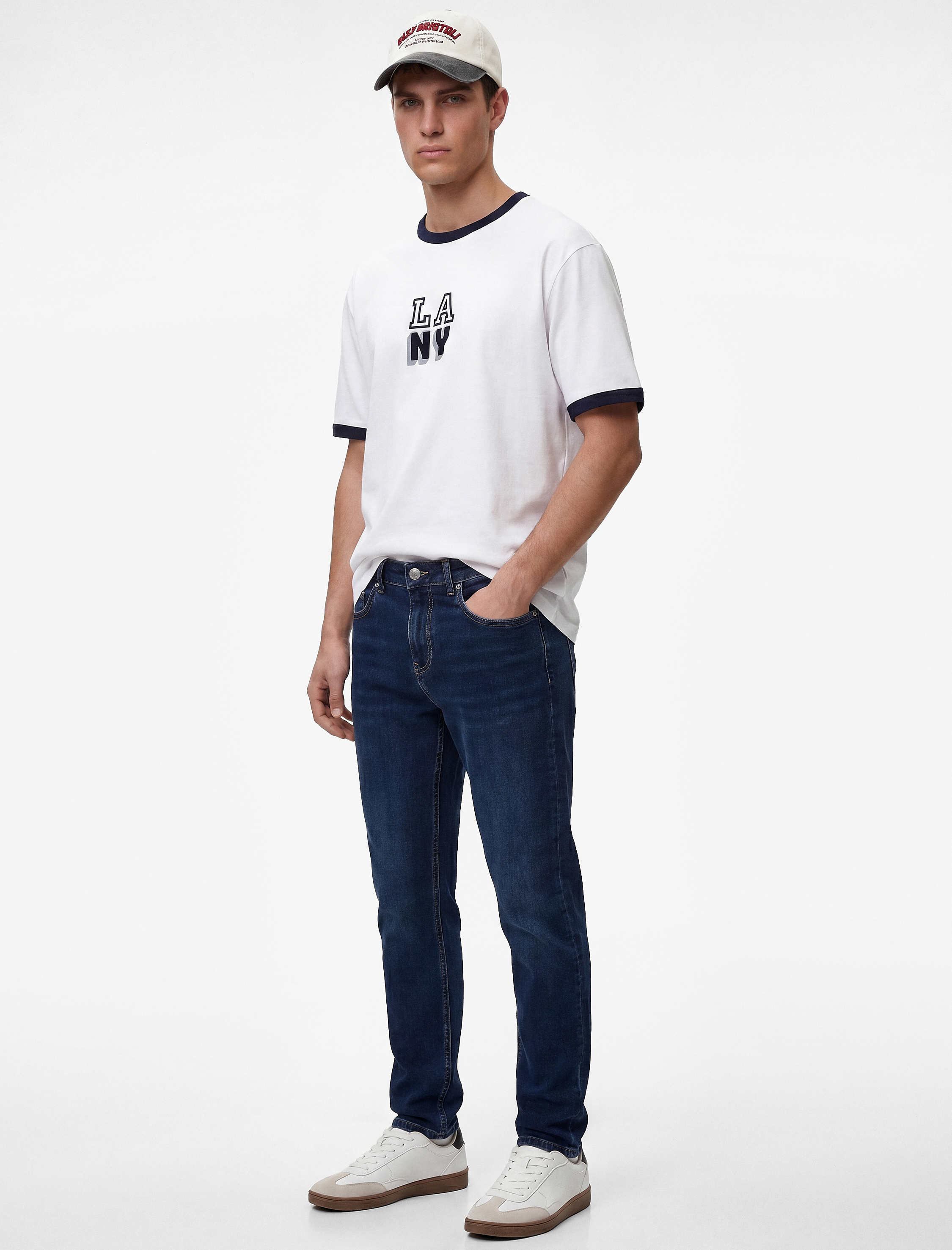   Düğmeli Cep Detaylı Normal Bel Slim Fit Jean Pantolon - Brad Jean