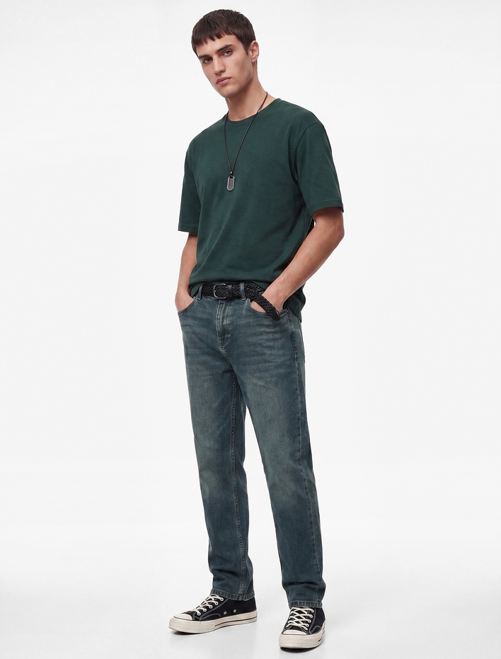  Pamuklu Normal Bel Straight Fit Jean Pantolon - Mark Jean