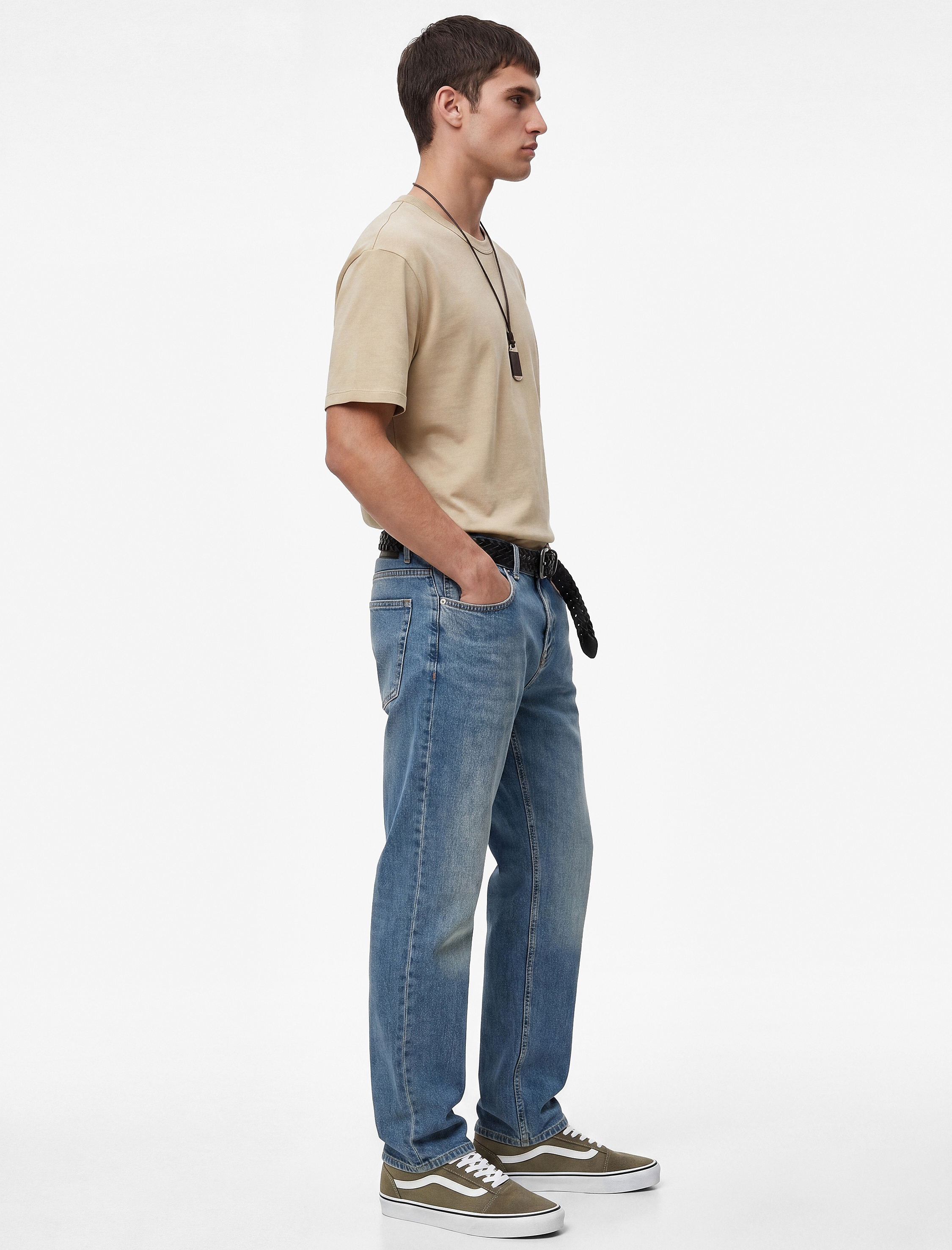   Normal Bel Pamuklu Straight Fit Jean Pantolon - Mark Jean