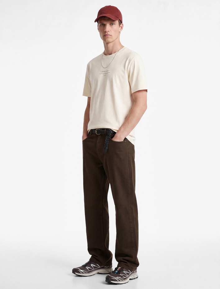  Pamuklu Normal Bel Cepli Vintage Straight Fit Jean Pantolon