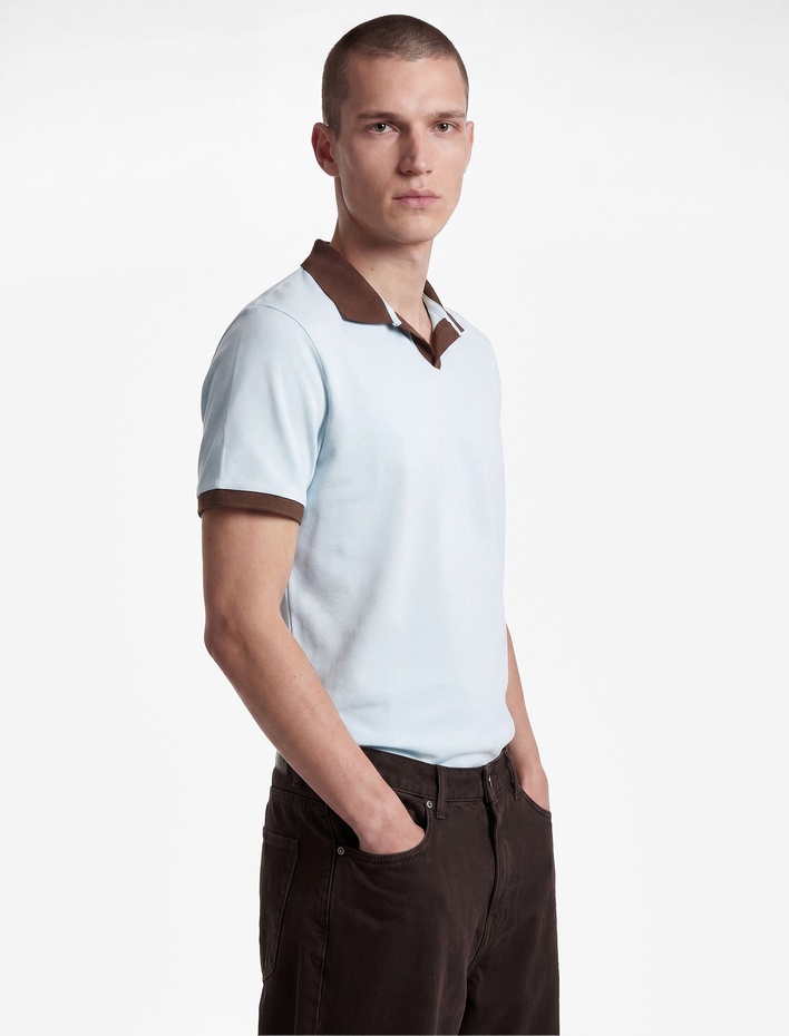  Pamuklu Regular Fit Kısa Kollu Renk Kontrastlı Polo Yaka Tişört