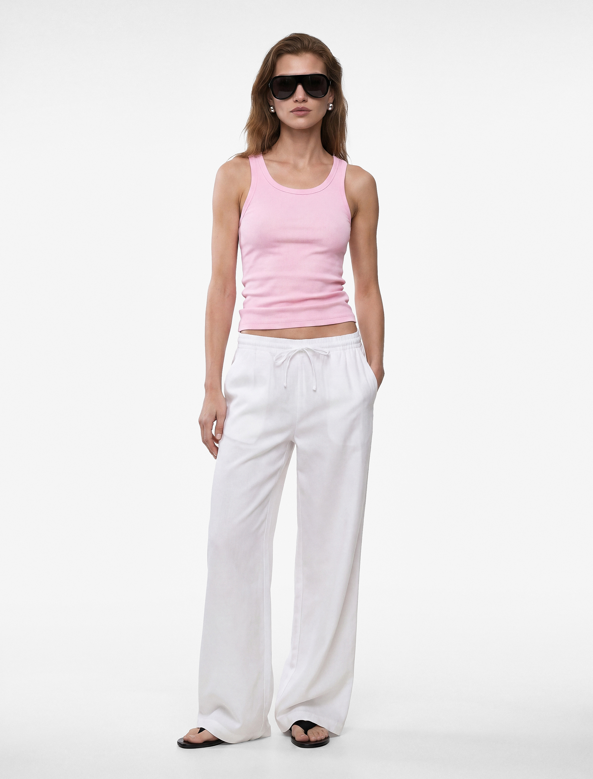   Pamuklu Kaşkorse Slim Fit U Yaka Fitilli Atlet