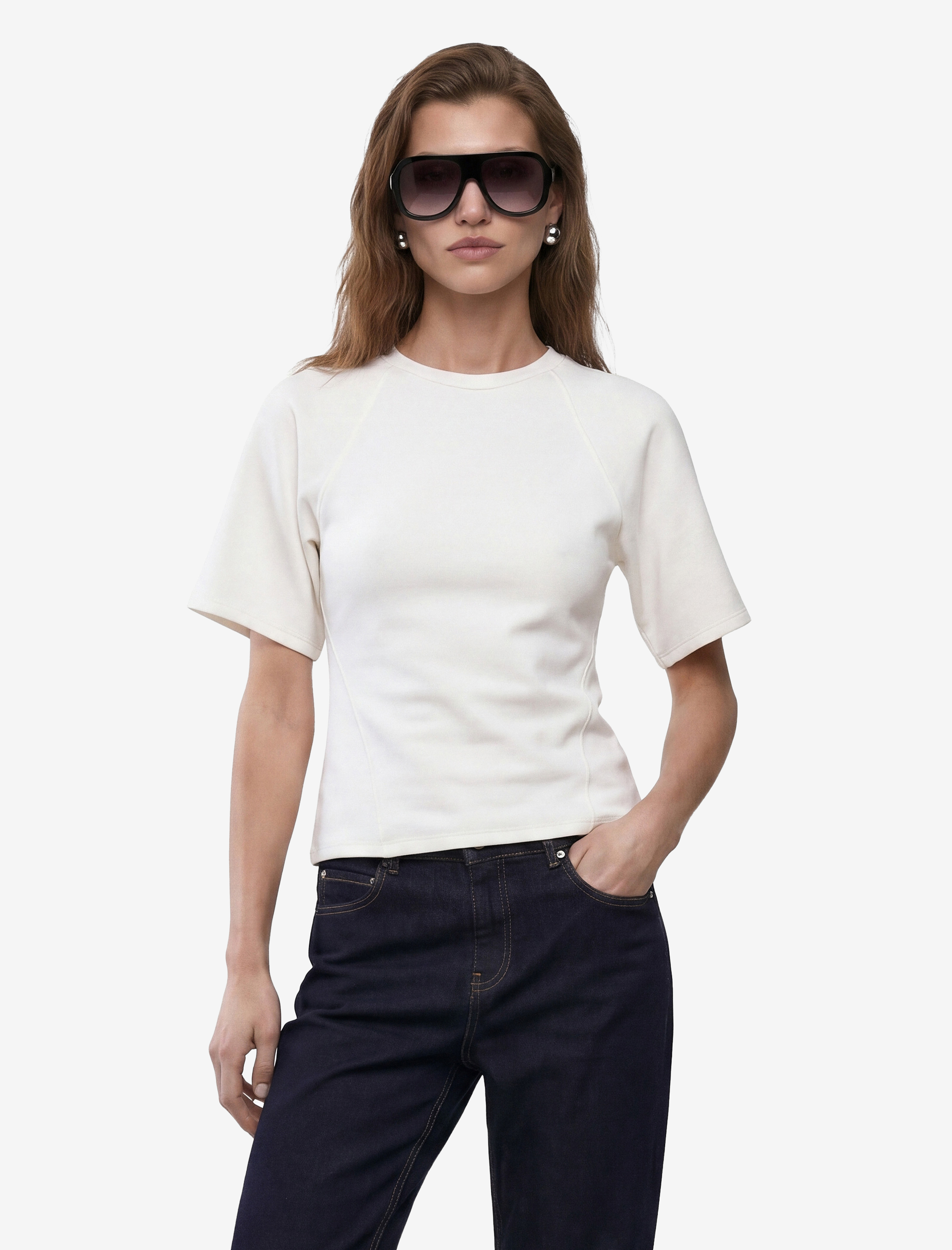   Modal Kumaş Slim Fit Kısa Kollu Bisiklet Yaka Tişört