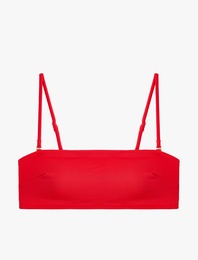 Çıkarılabilir Askılı Straplez Bandeau Bikini Üstü