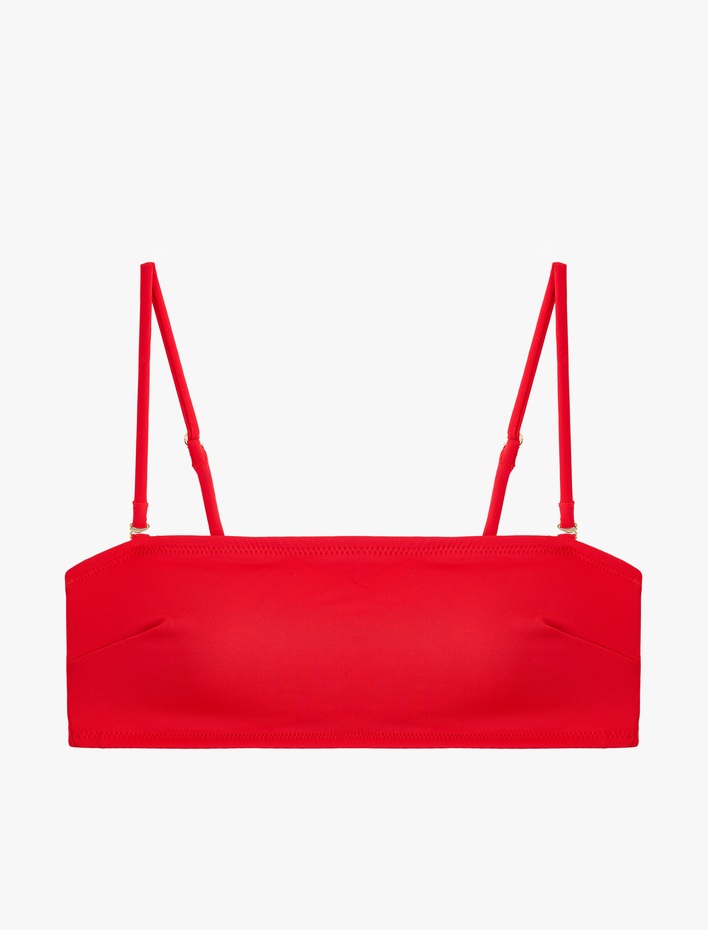  Çıkarılabilir Askılı Straplez Bandeau Bikini Üstü
