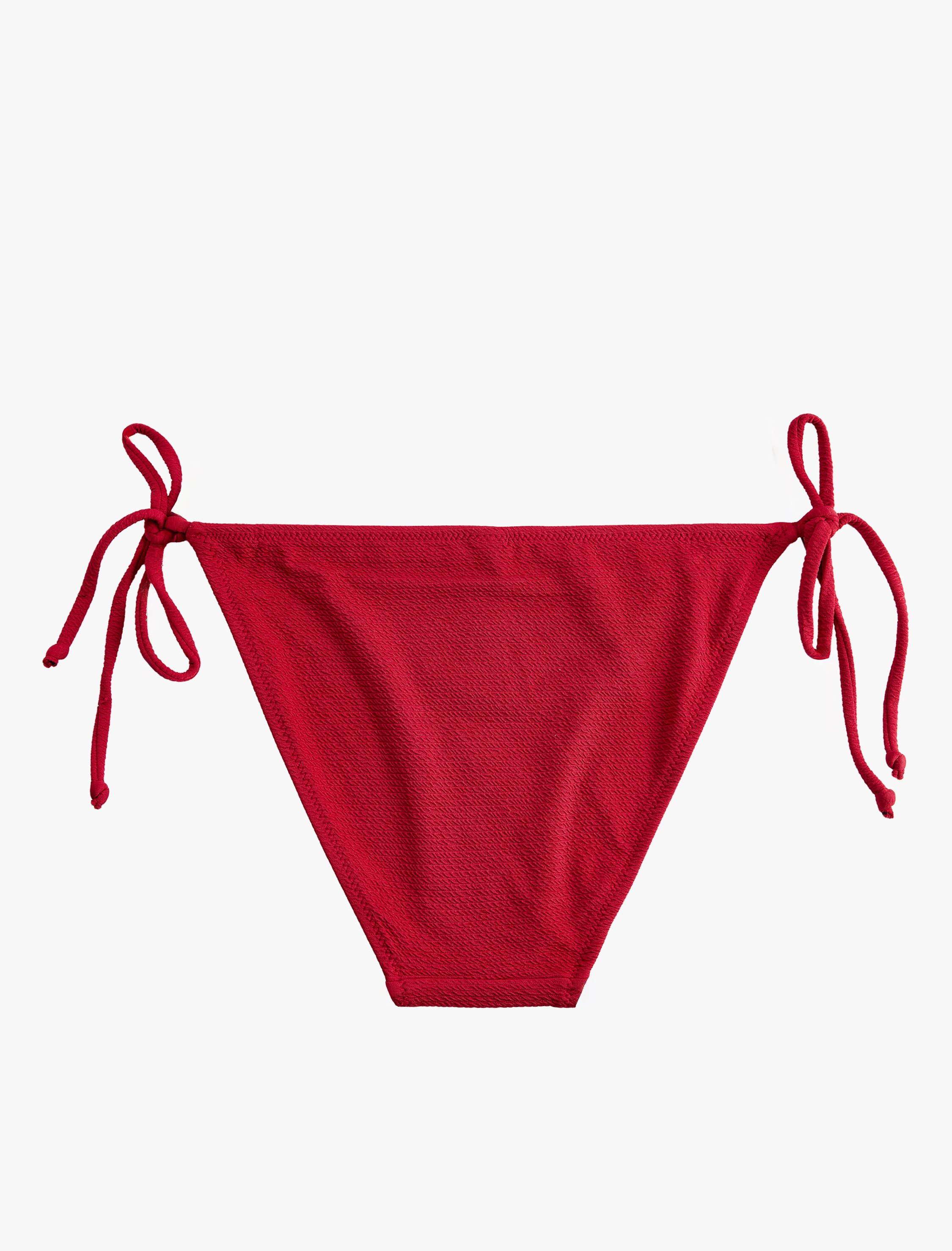   Yanları Bağlamalı İpli Dokulu Bikini Altı