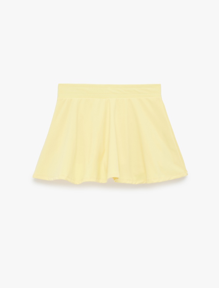  Yüksek Bel Slim Fit Mini Spor Şort Etek