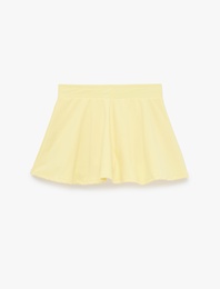 Yüksek Bel Slim Fit Mini Spor Şort Etek