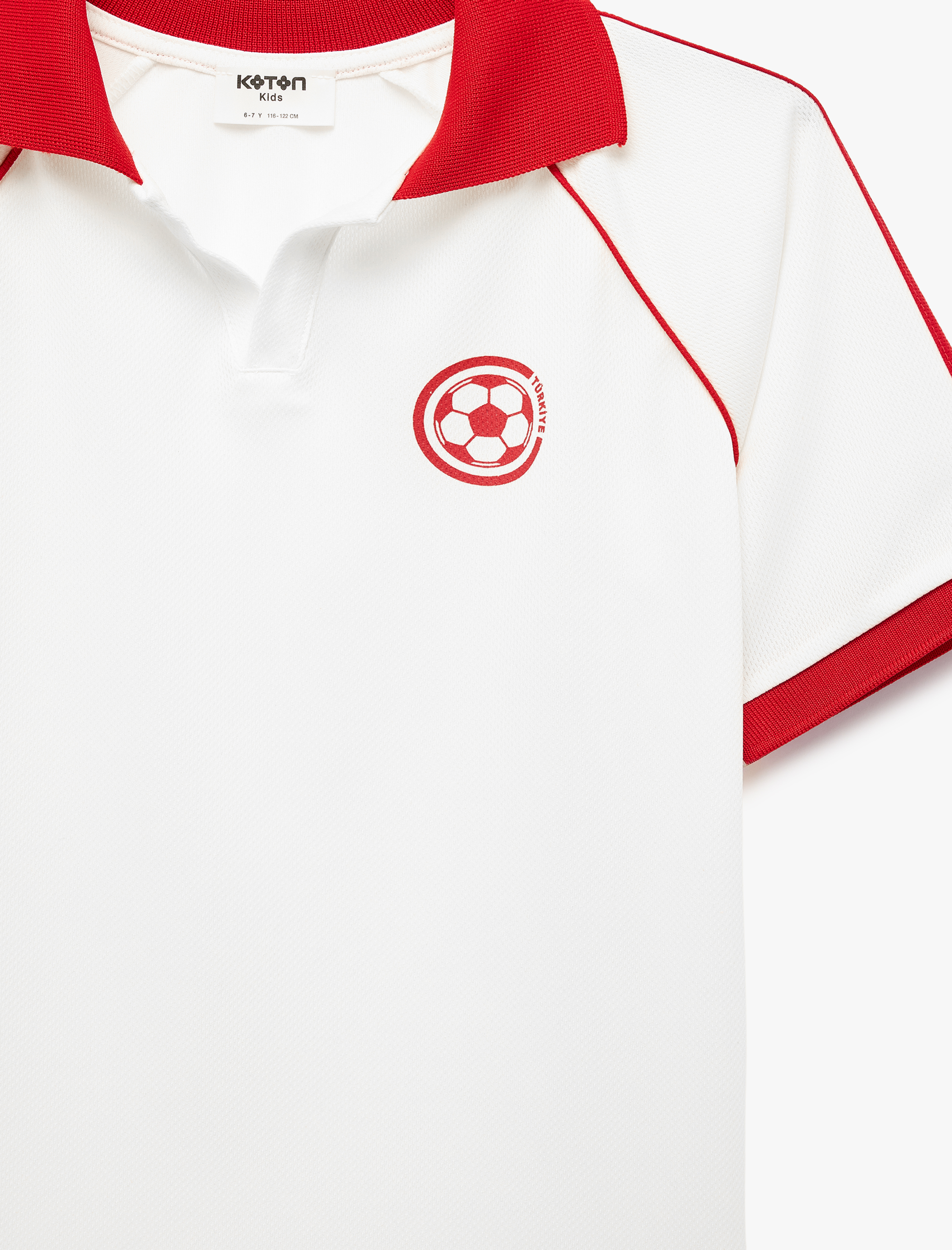  Erkek Çocuk Futbol Temalı Kısa Kollu Polo Yaka Tişört
