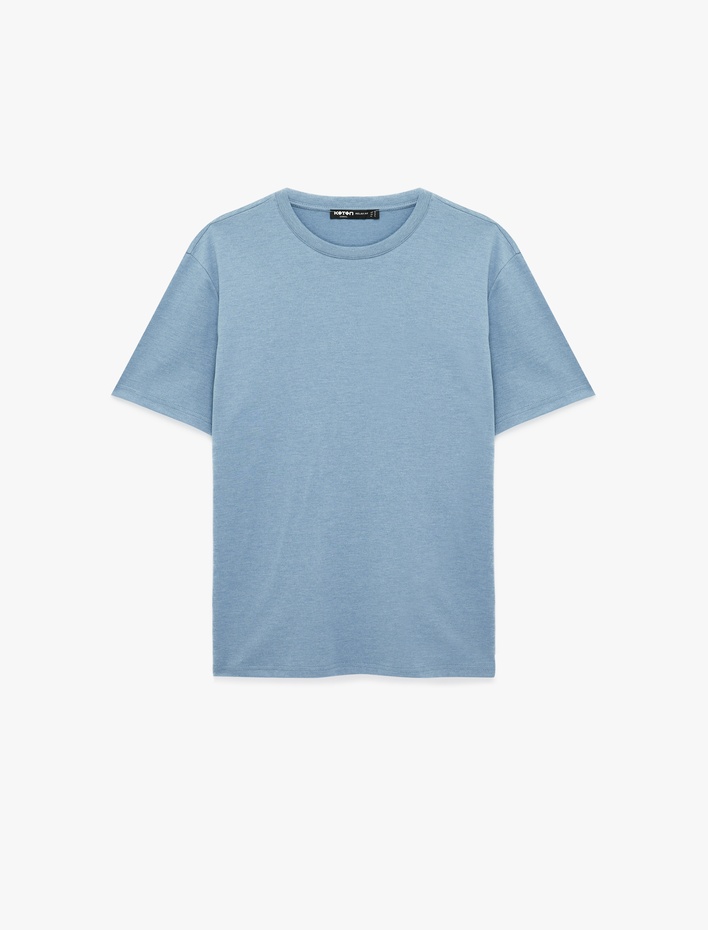 Regular Fit Bisiklet Yaka Kısa Kollu Basic Tişört