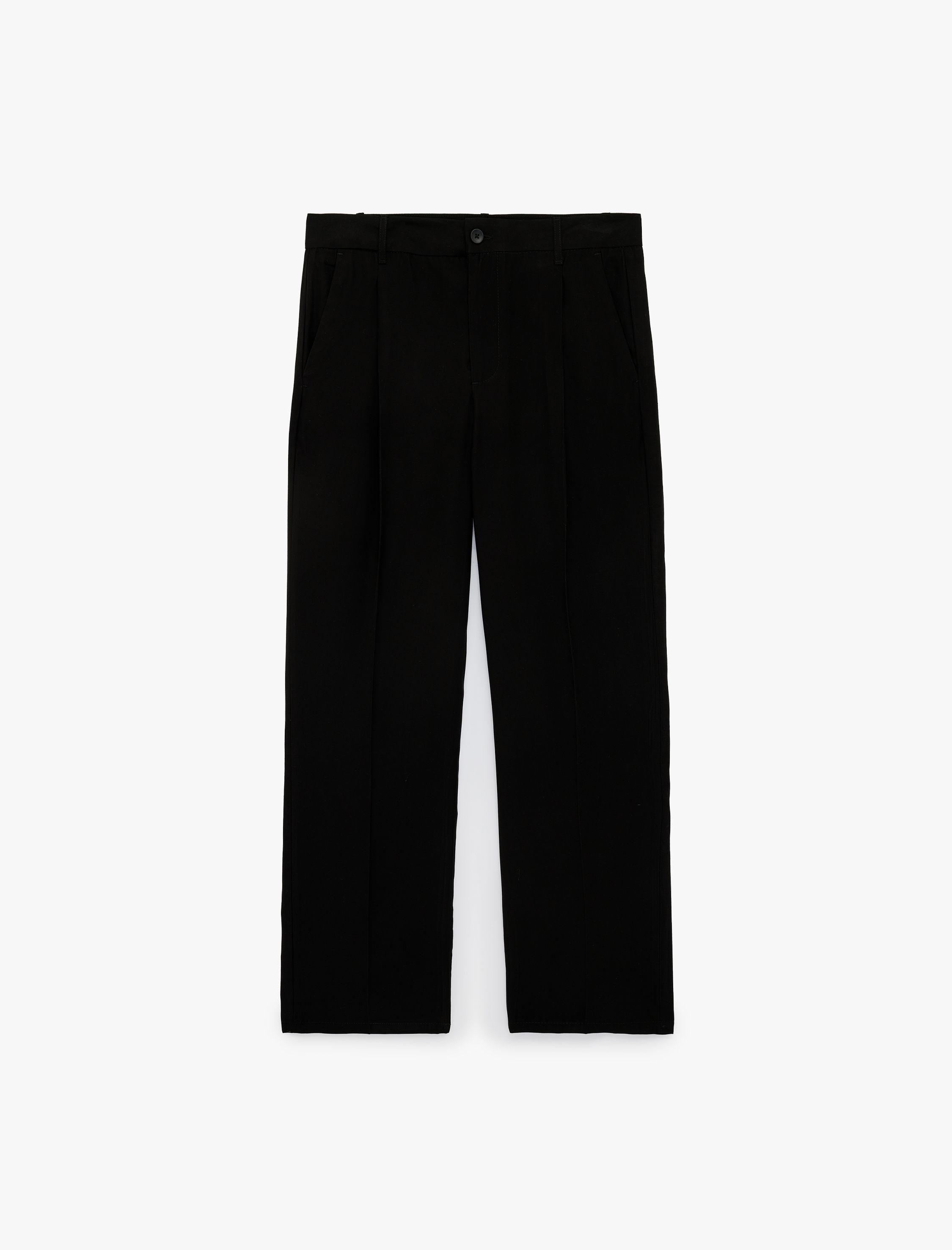   Pileli Cep Detaylı Regular Fit Viskon Kumaş Pantolon